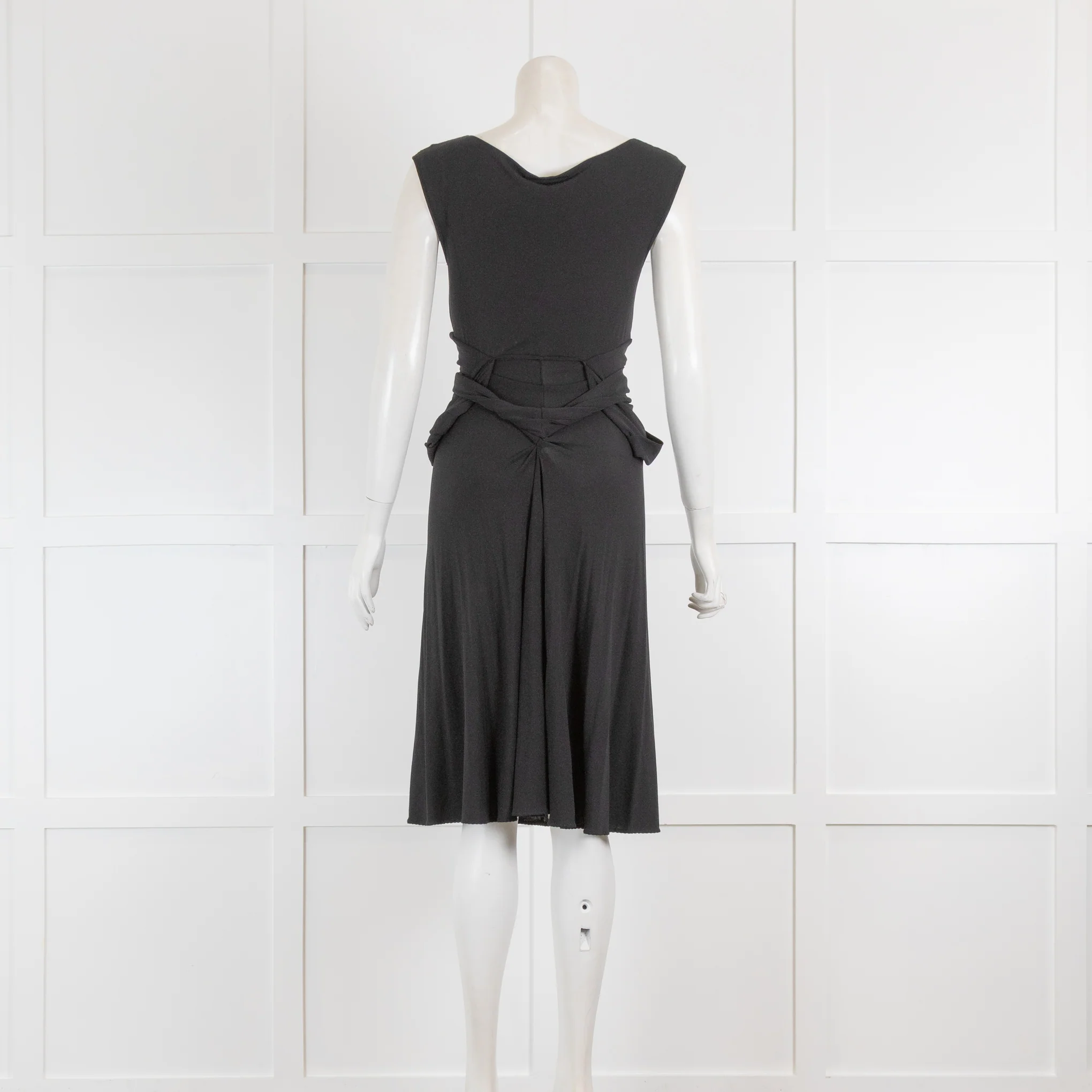 Max Mara Black Twist Detail Dress - Image 2