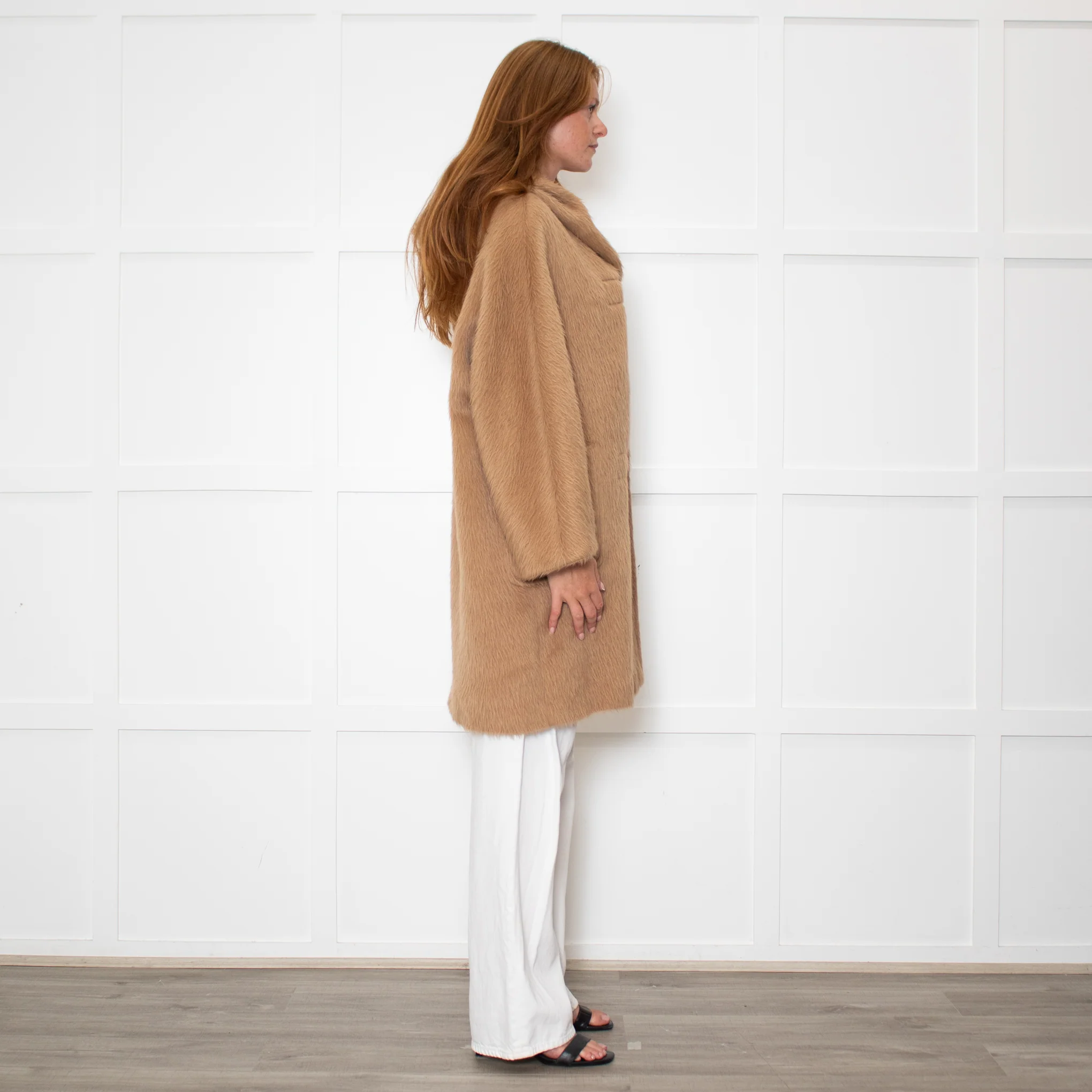 Max Mara Camel Alpaca Hooded Short Coat - Image 6