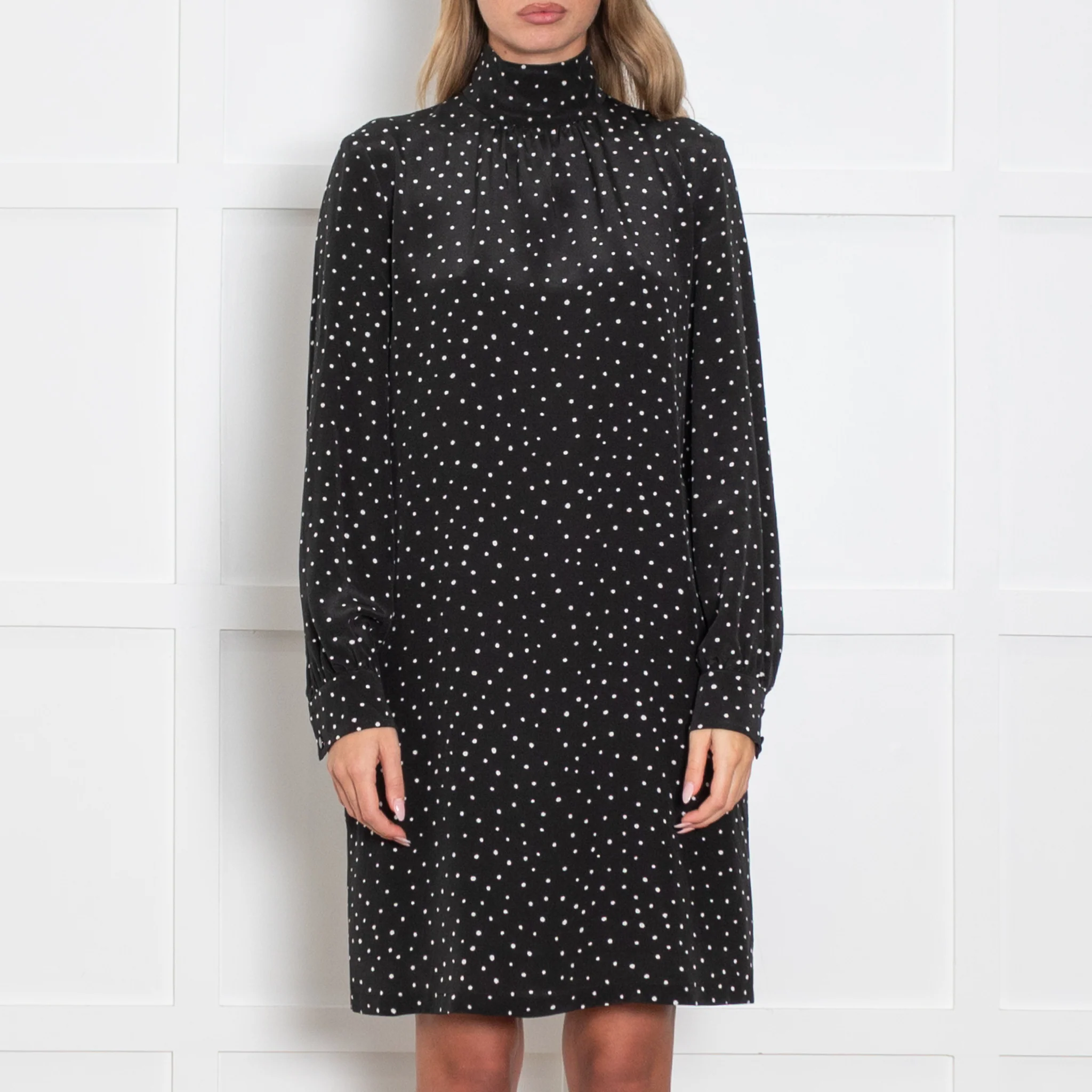 Max Mara Studio Black Polka Dot Shift Dress - Image 2