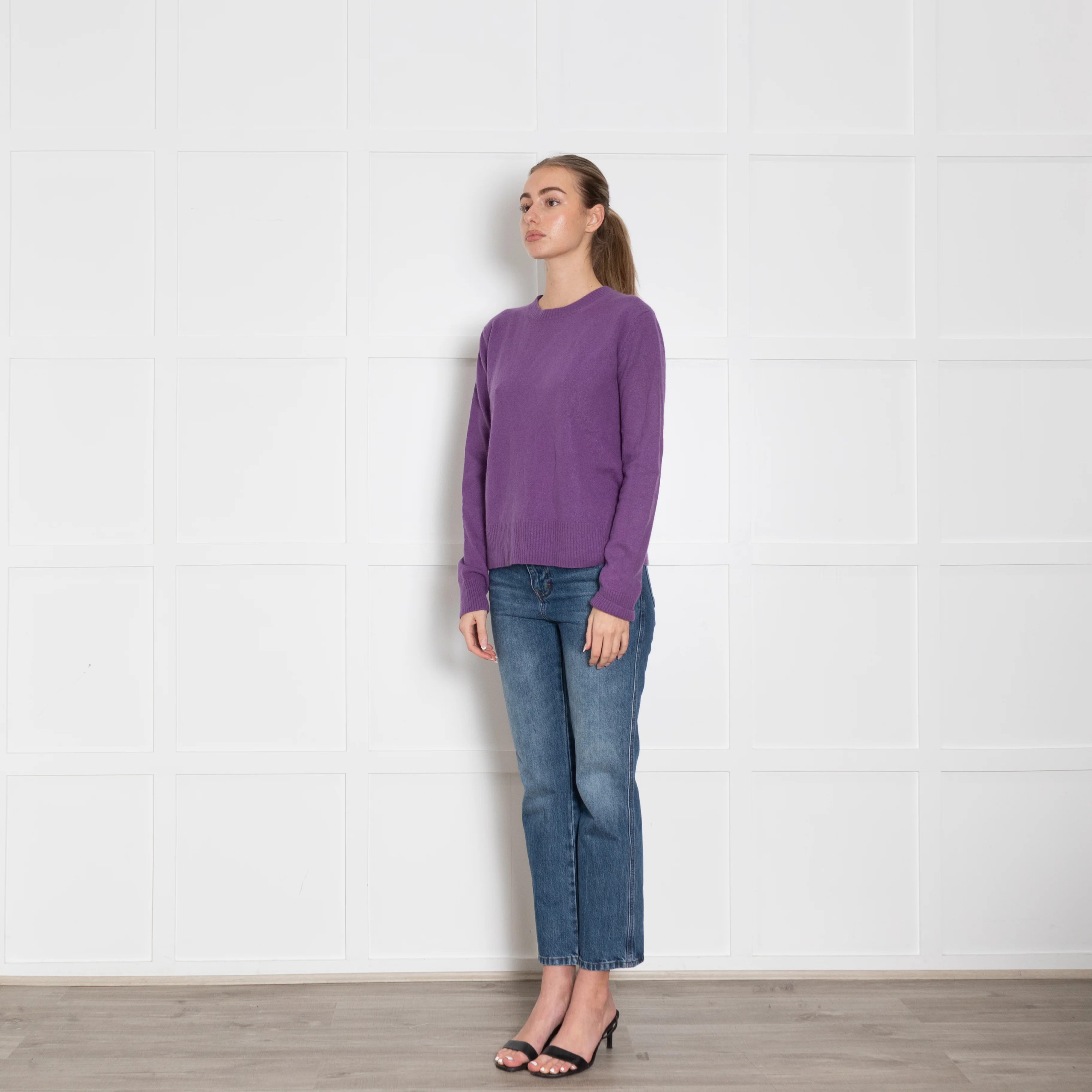 Max Mara Studio Purple Cashmere Blend Sweater - Image 3