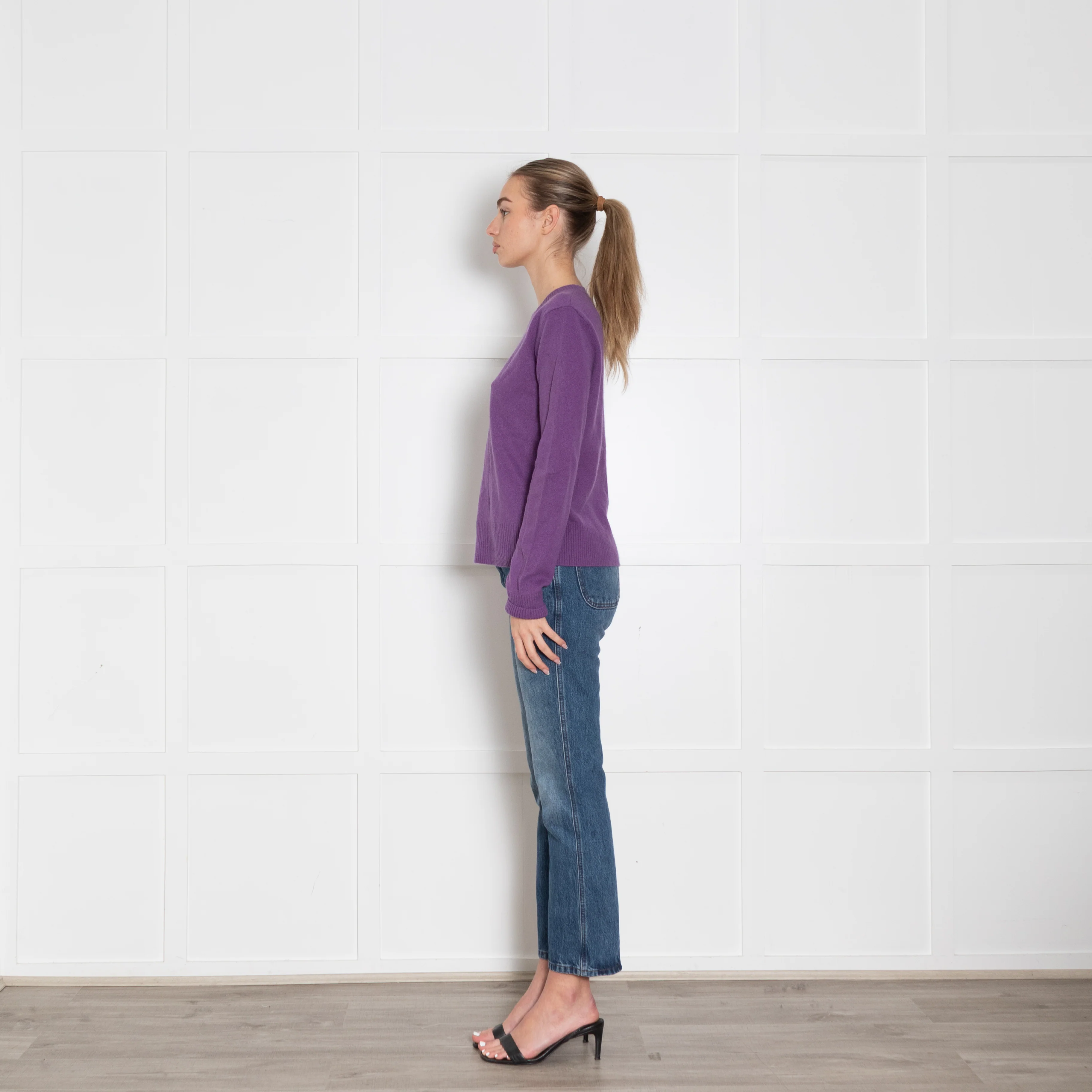 Max Mara Studio Purple Cashmere Blend Sweater - Image 4