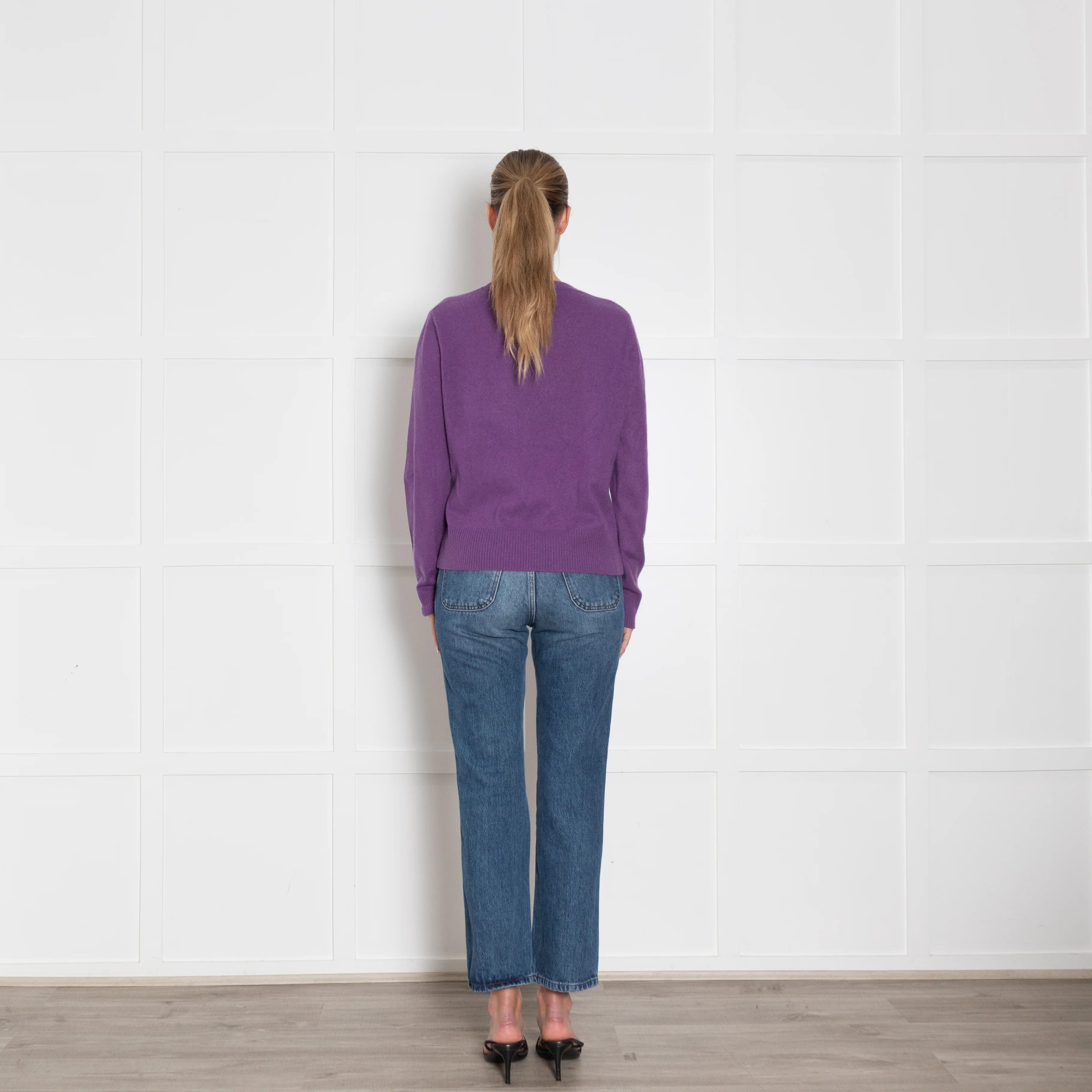 Max Mara Studio Purple Cashmere Blend Sweater - Image 5