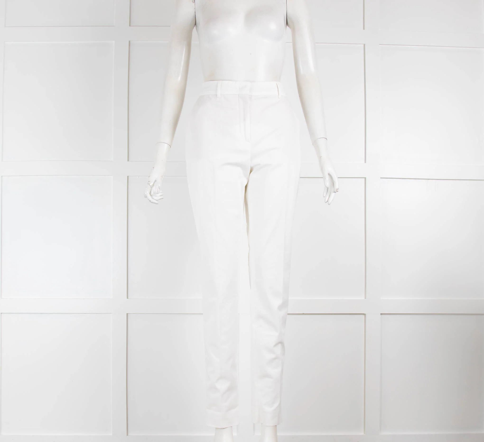 Max Mara Studio White Slim Trousers