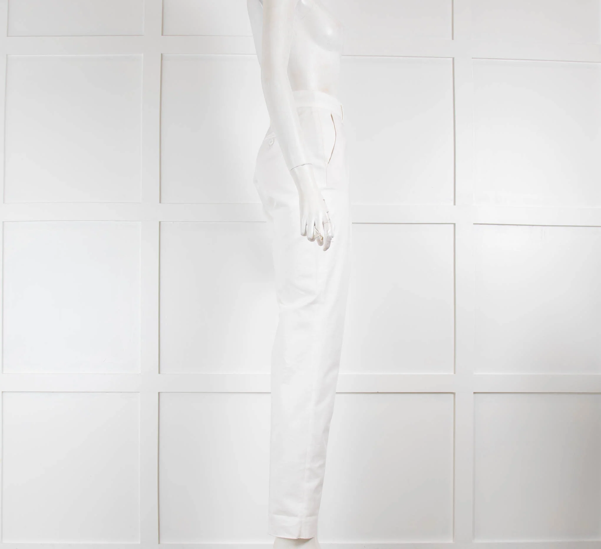 Max Mara Studio White Slim Trousers - Image 2