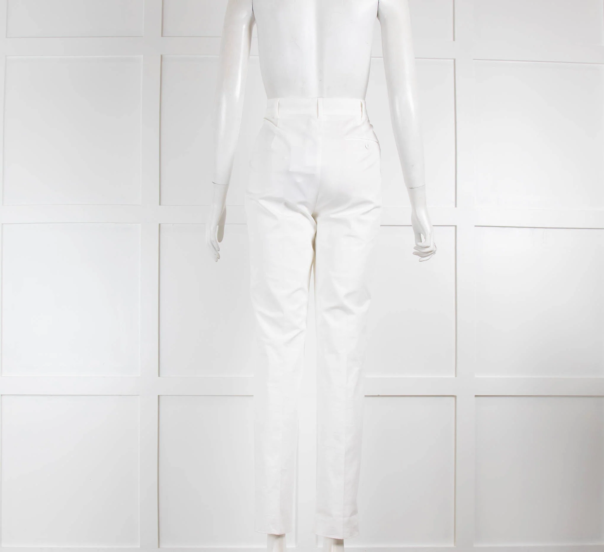 Max Mara Studio White Slim Trousers - Image 3