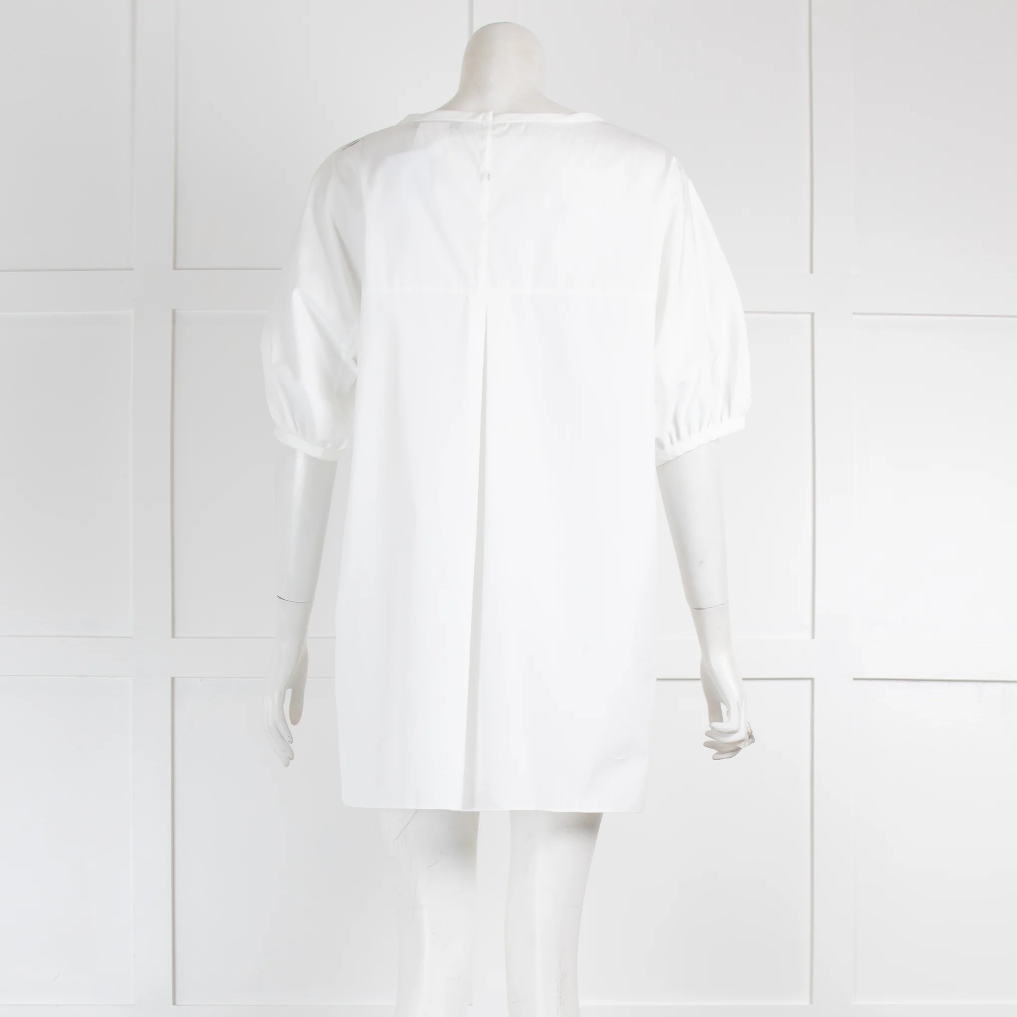 S MaxMara White Cotton Short Sleeve Shirt - Image 3