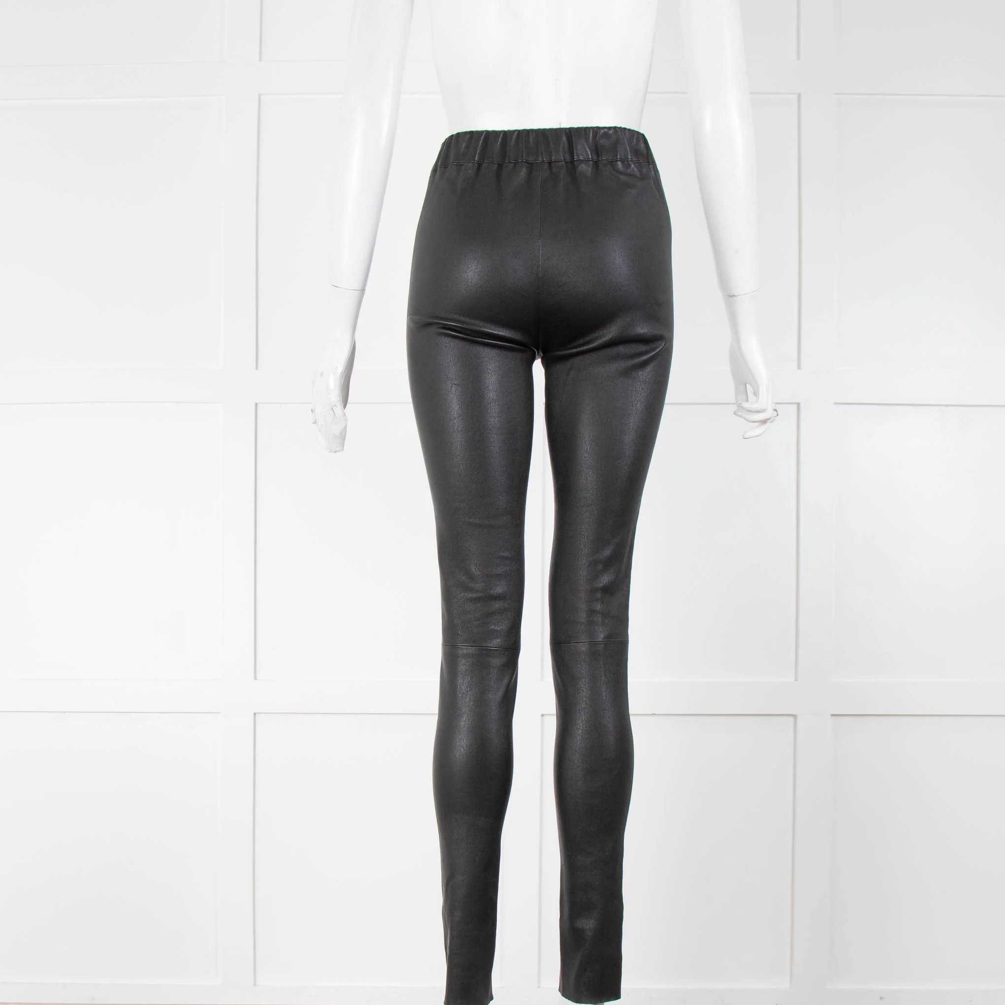 Max & Moi Paris Black Lambskin Leggings - Image 3