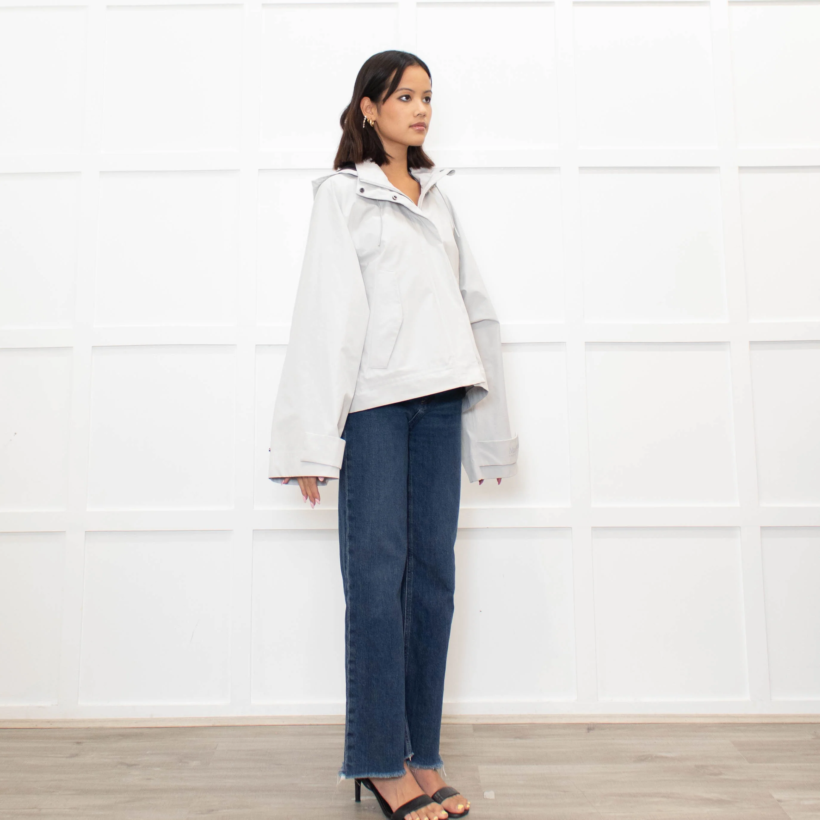 Max Mara Leisure Pale Grey Smart Active Coat - Image 10