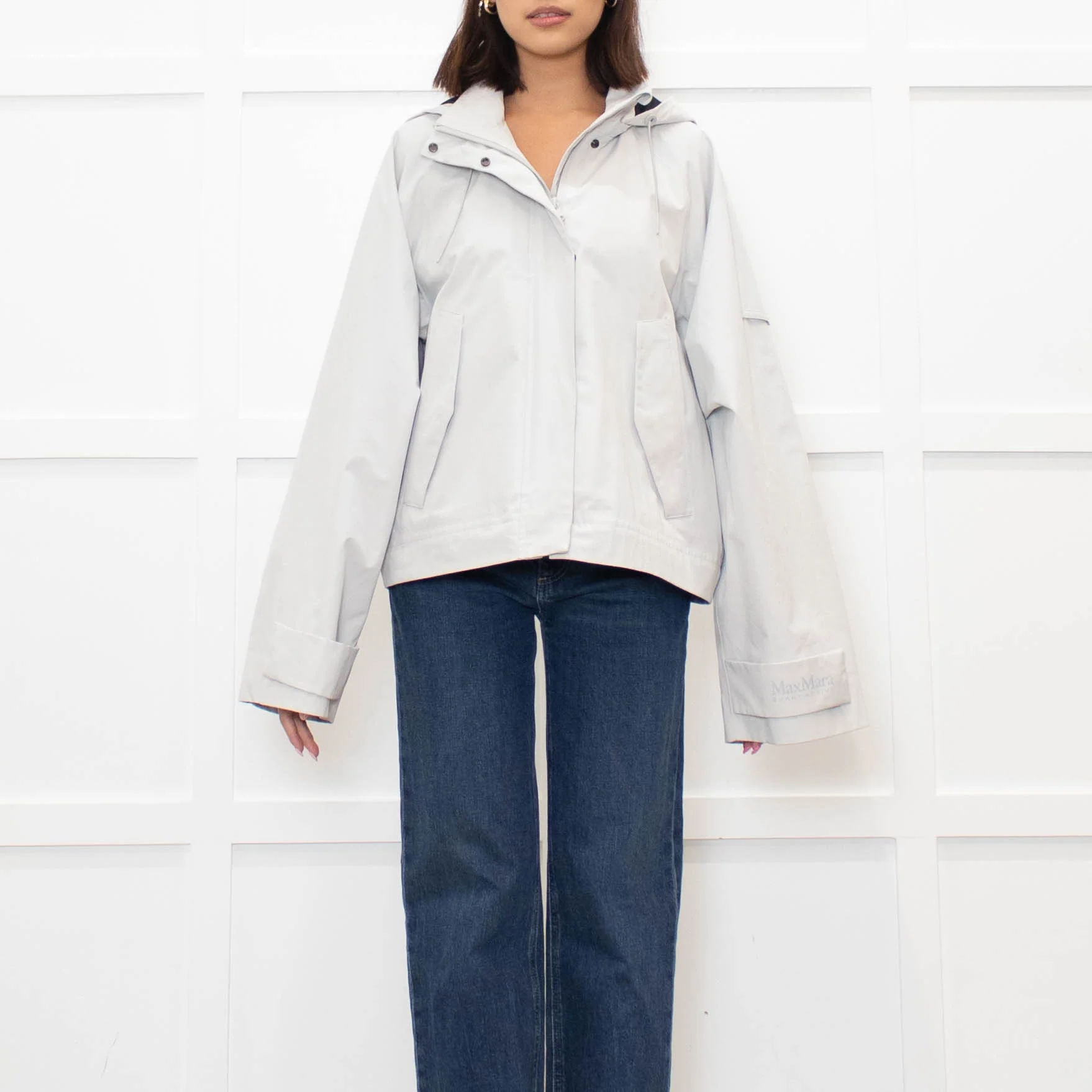 Max Mara Leisure Pale Grey Smart Active Coat - Image 2
