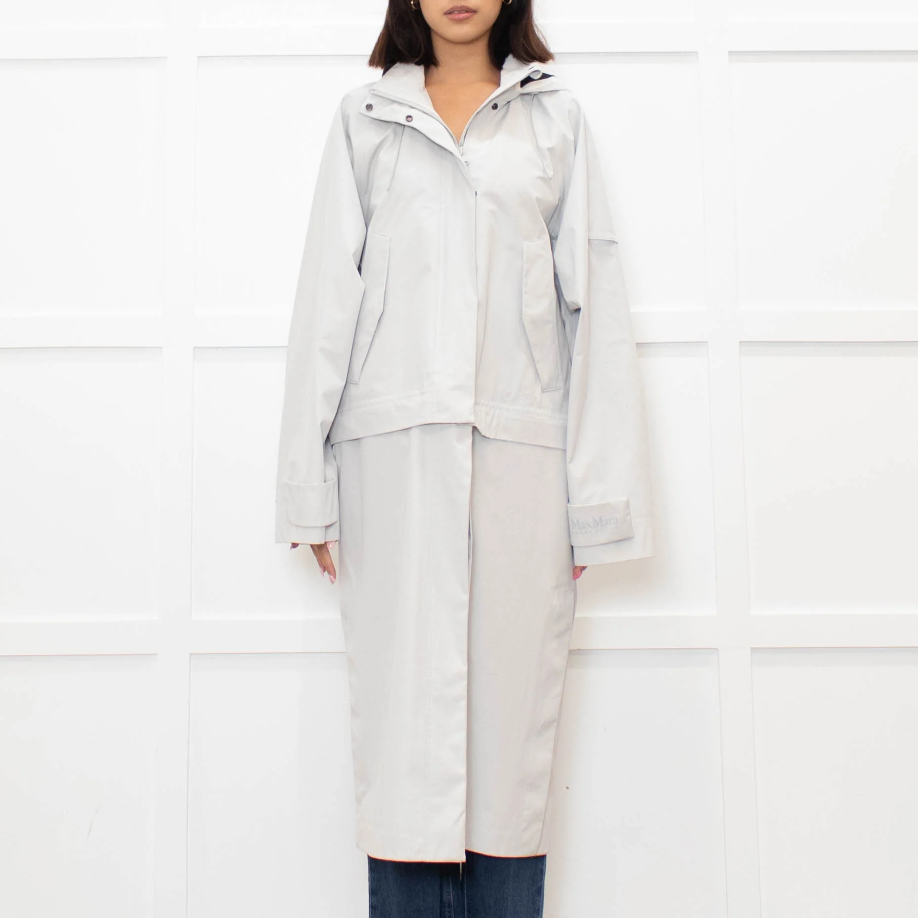 Max Mara Leisure Pale Grey Smart Active Coat - Image 3