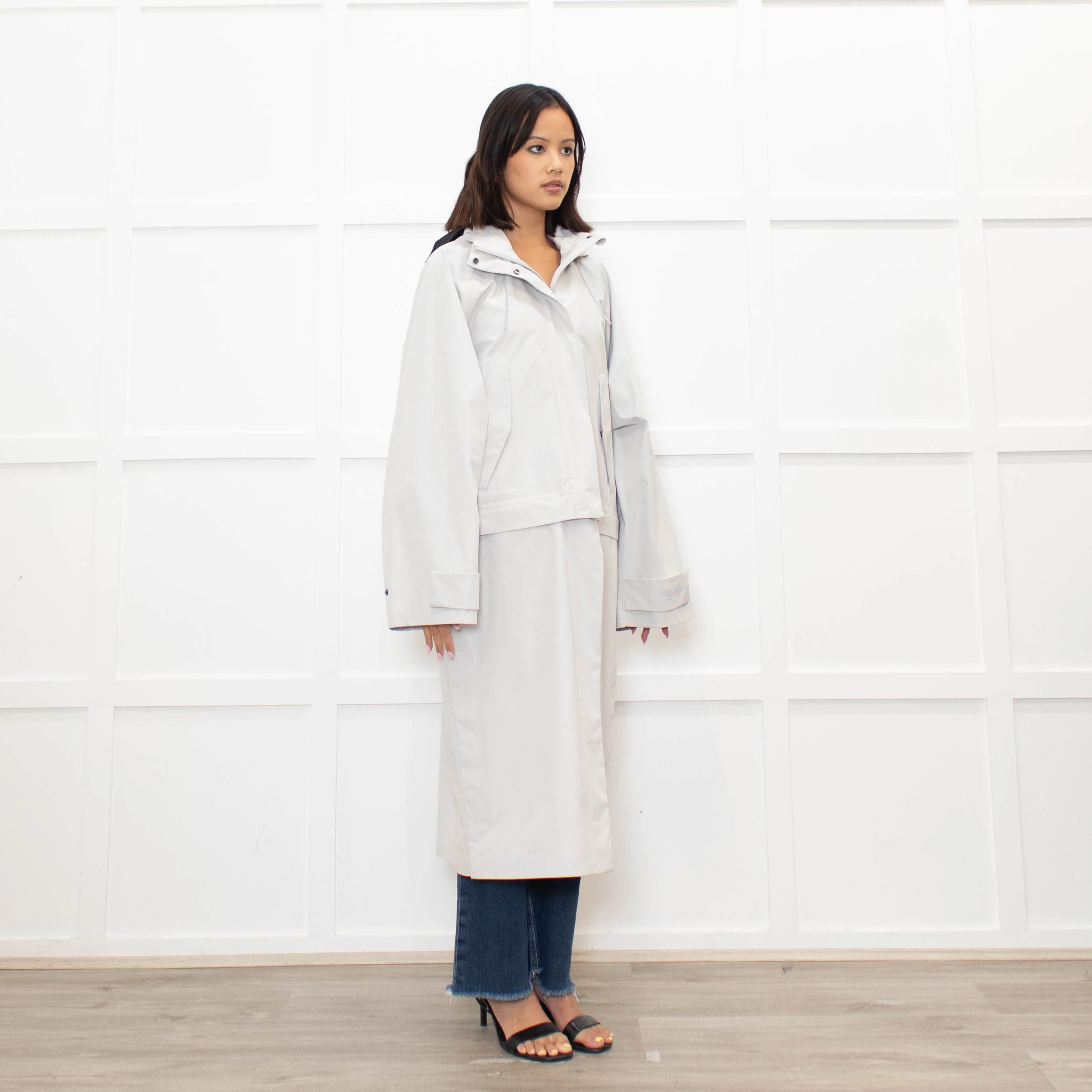 Max Mara Leisure Pale Grey Smart Active Coat - Image 4