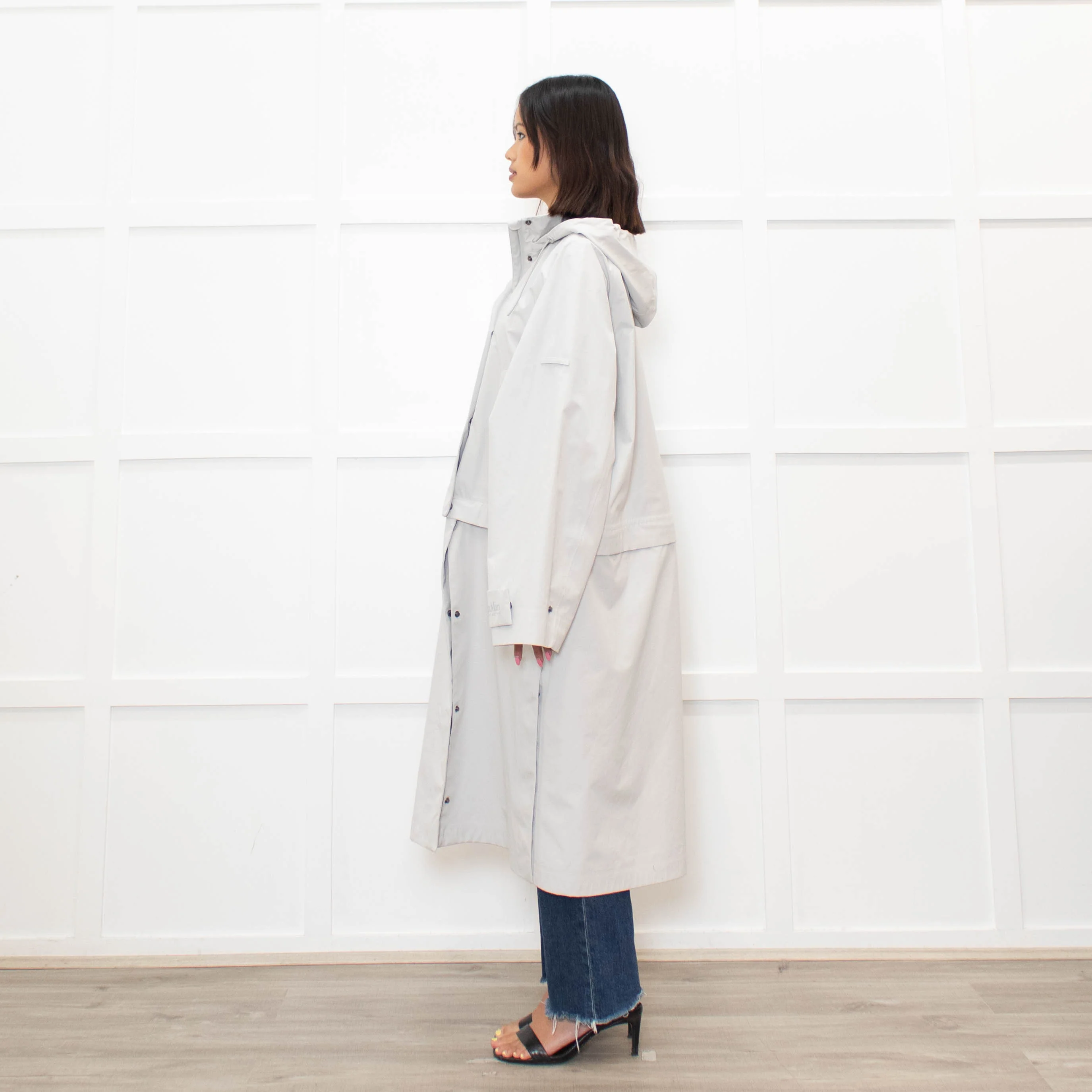 Max Mara Leisure Pale Grey Smart Active Coat - Image 7
