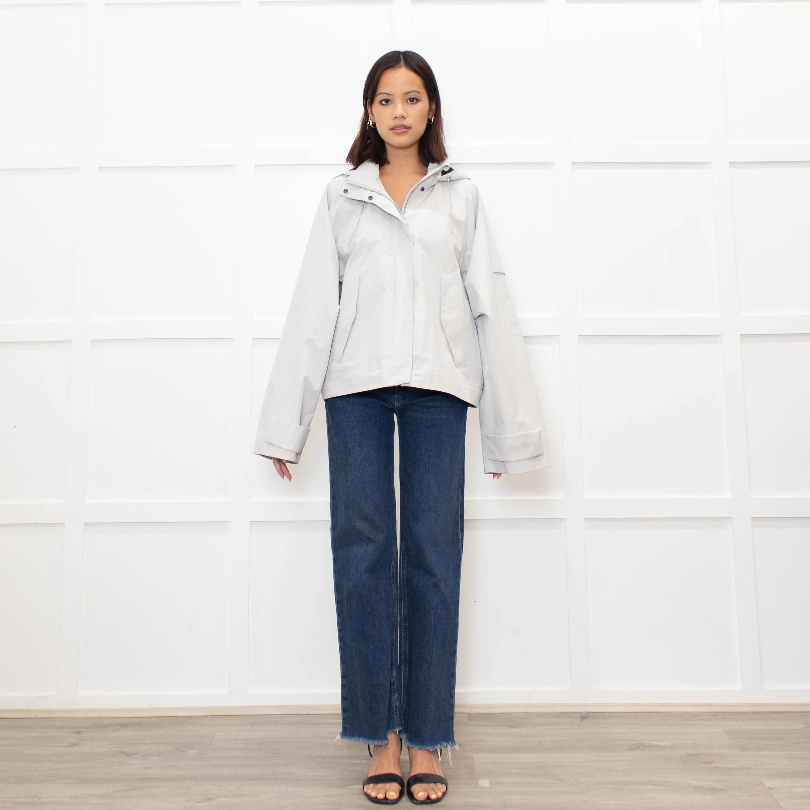 Max Mara Leisure Pale Grey Smart Active Coat - Image 9