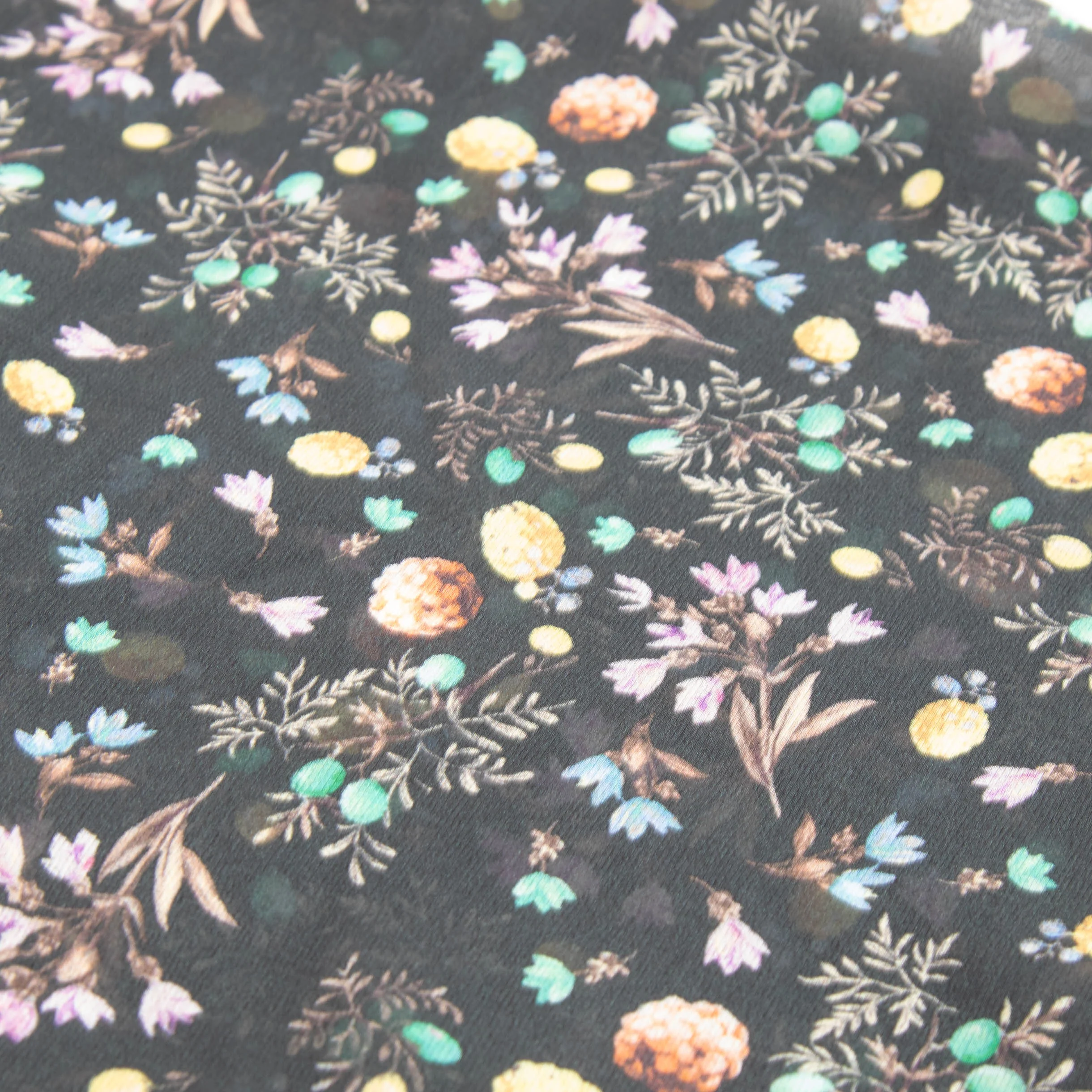 MaxMara Taupe Floral Chiffon Scarf - Image 2