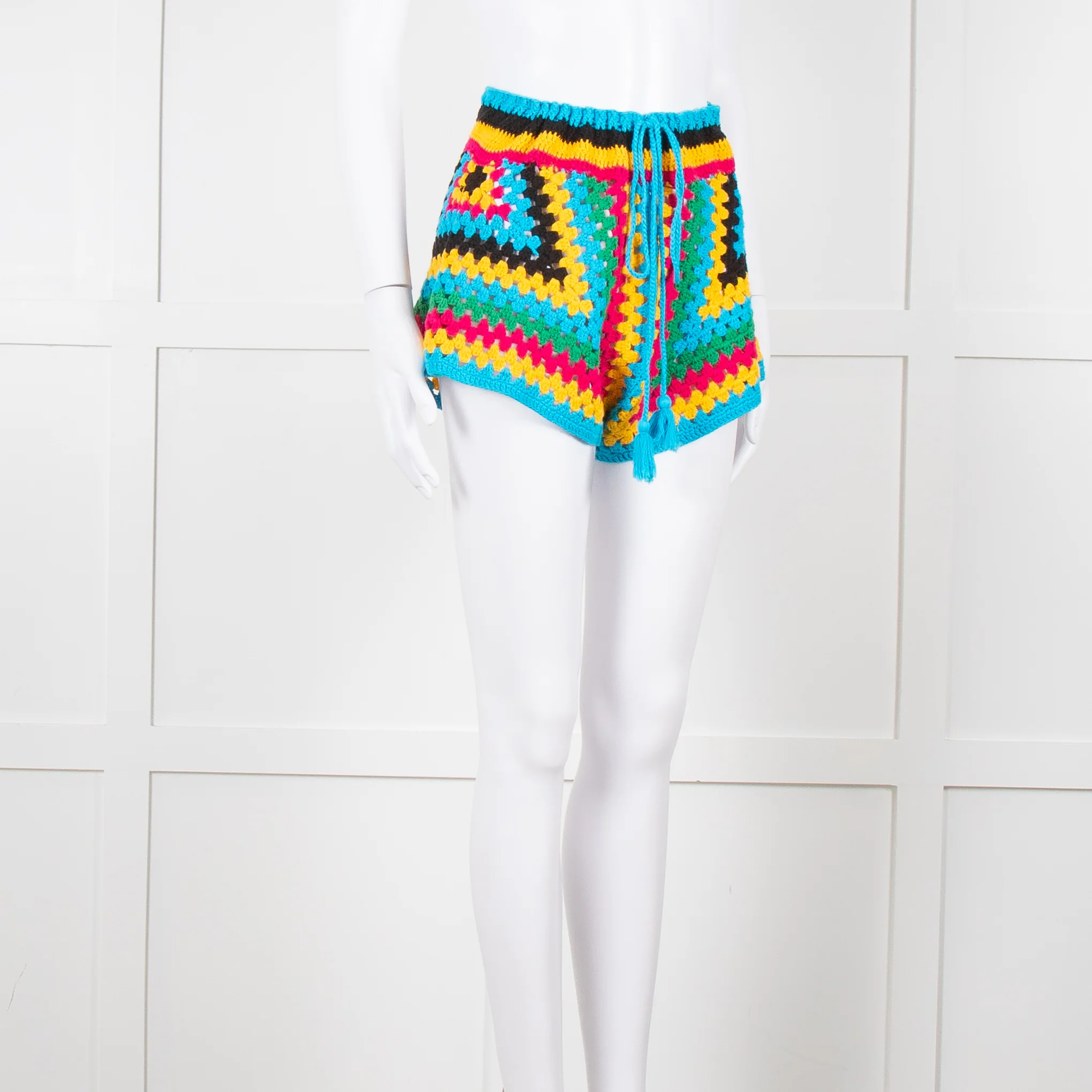 MC2 Saint Barth Multicoloured Crochet Shorts - Image 2