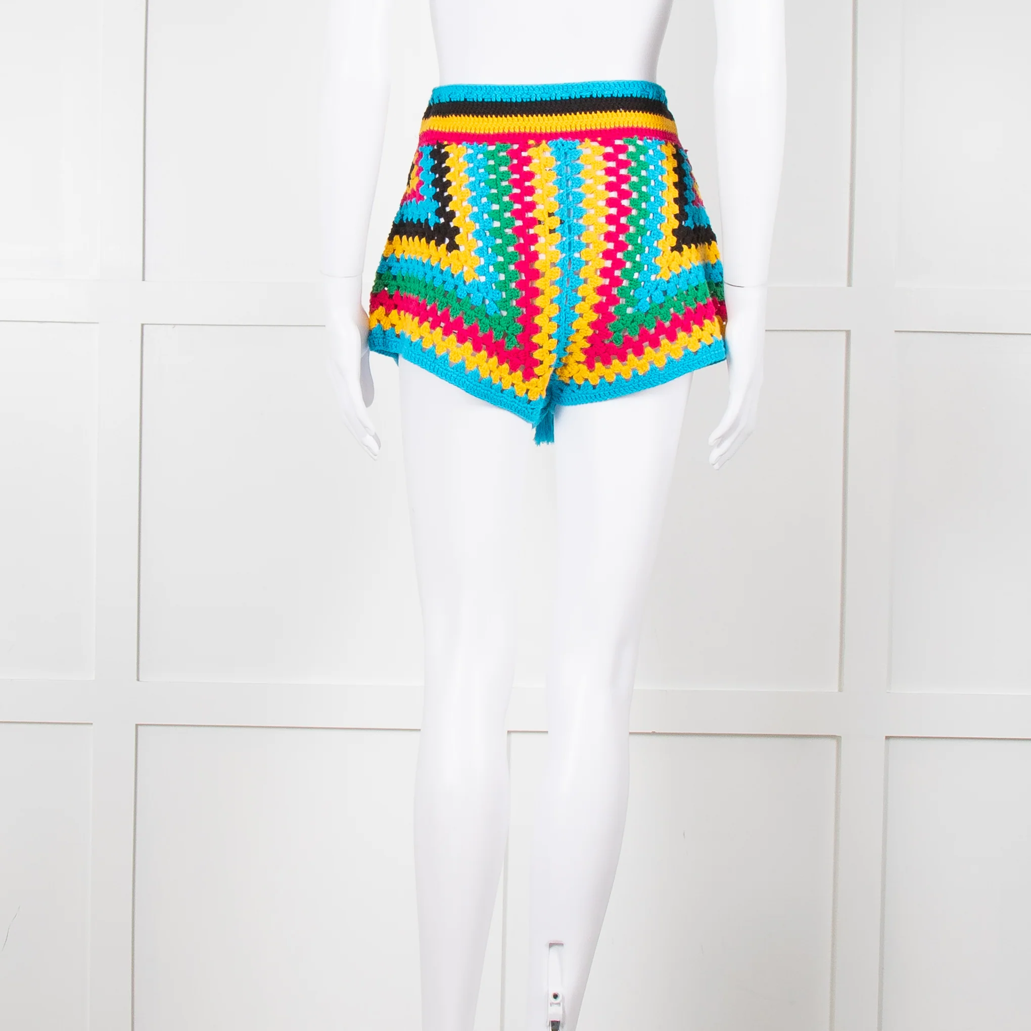 MC2 Saint Barth Multicoloured Crochet Shorts - Image 5