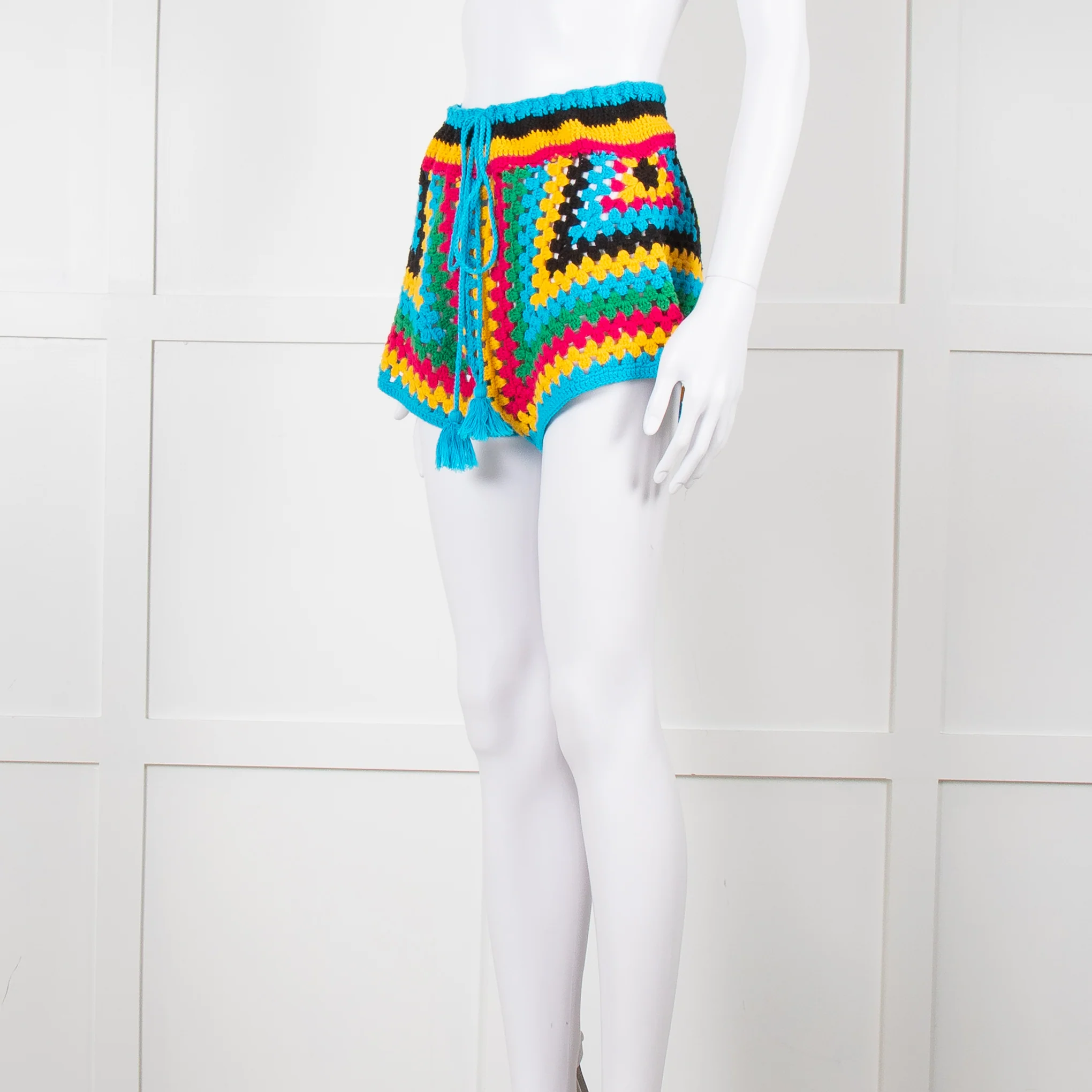 MC2 Saint Barth Multicoloured Crochet Shorts - Image 8