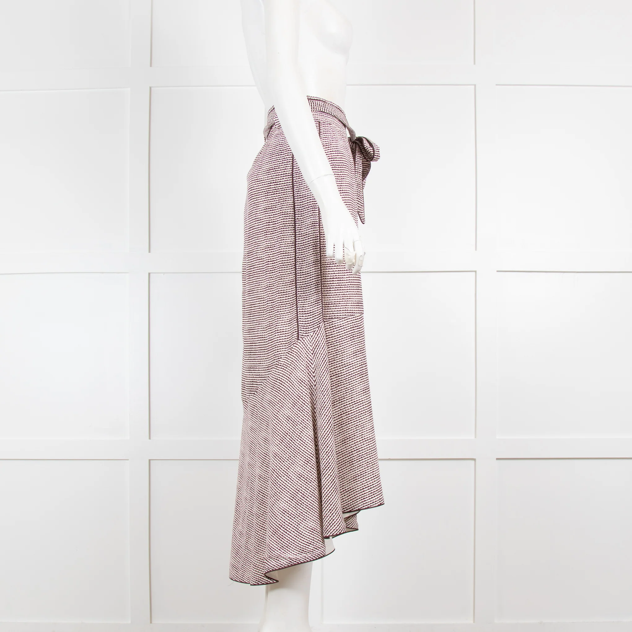 Me and Em Burgundy Patterned Maxi Skirt - Image 2