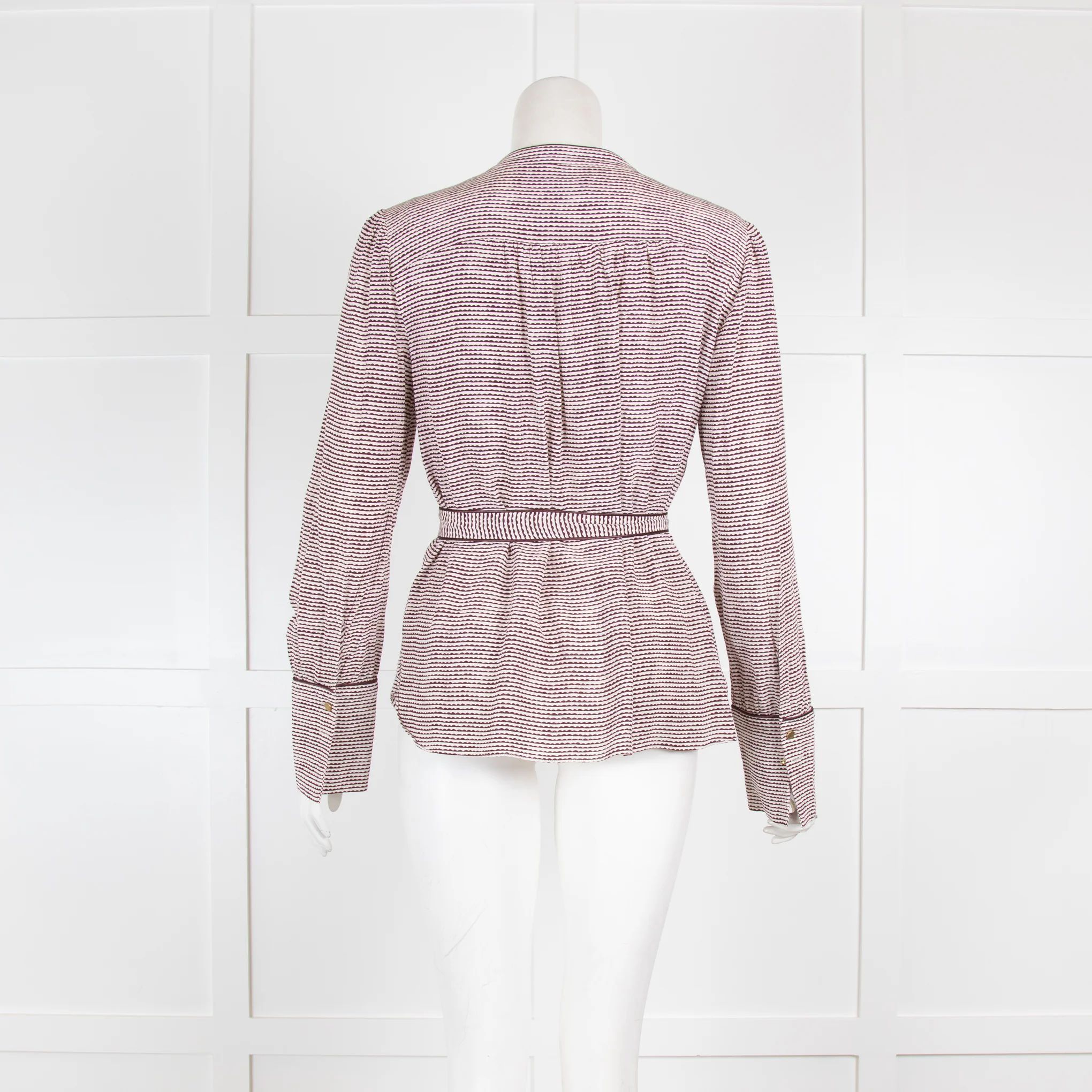 Me and Em Burgundy Print Blouse - Image 3