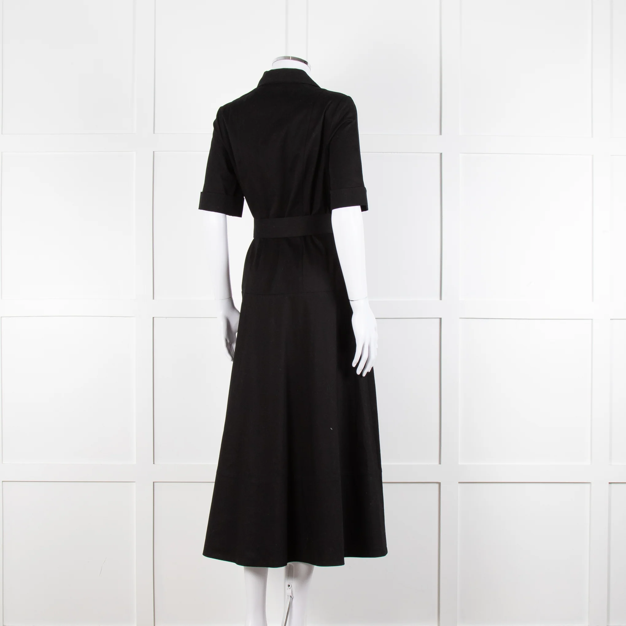 Me + Em Black Belted Midi Shirt Dress - Image 4