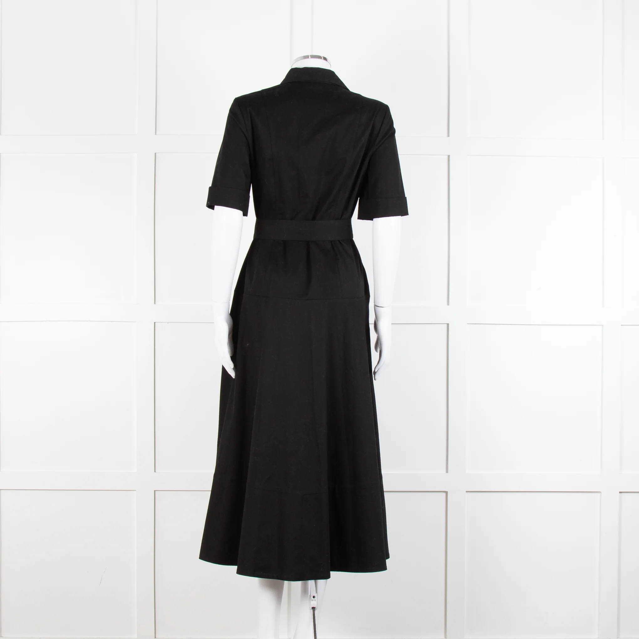 Me + Em Black Belted Midi Shirt Dress - Image 5