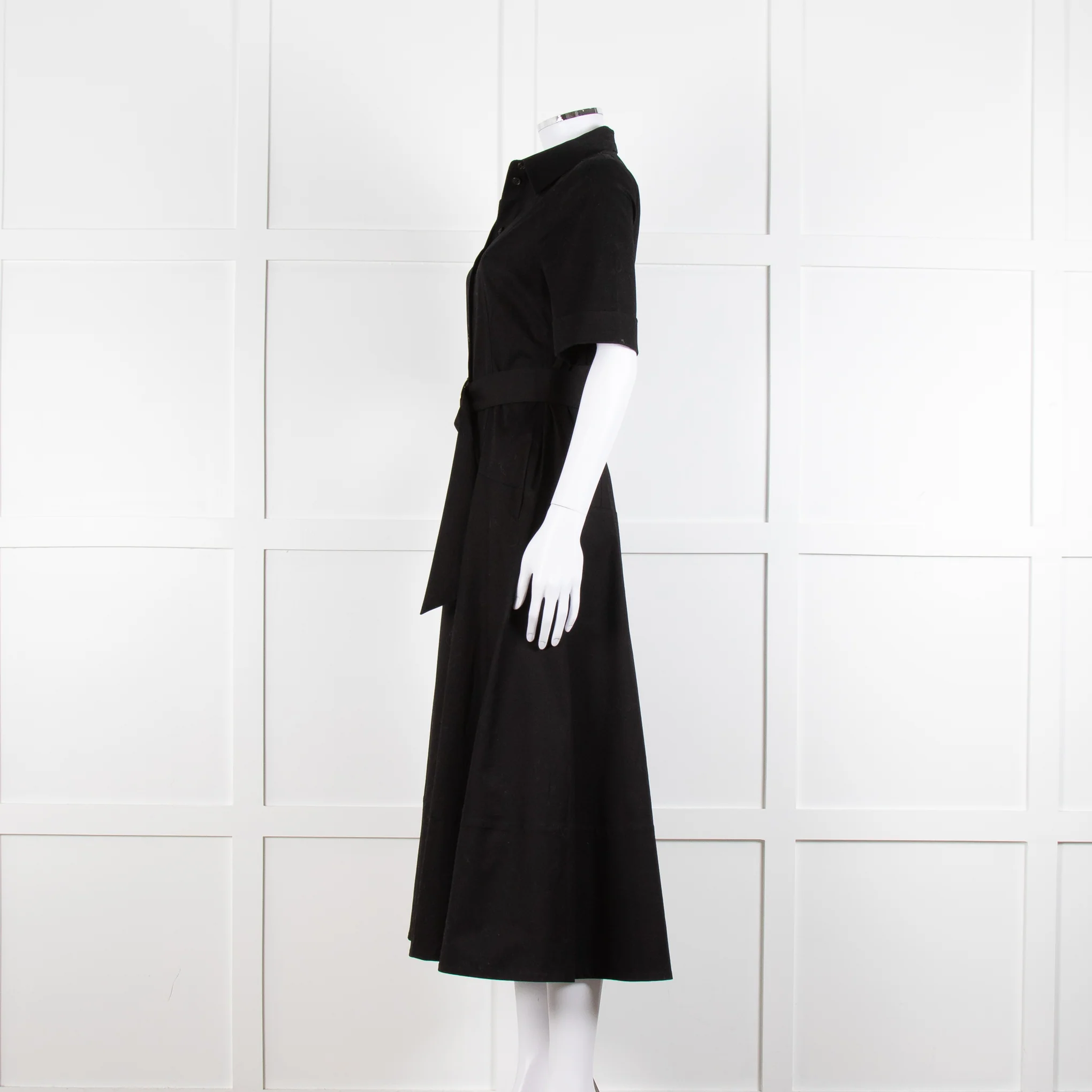 Me + Em Black Belted Midi Shirt Dress - Image 7