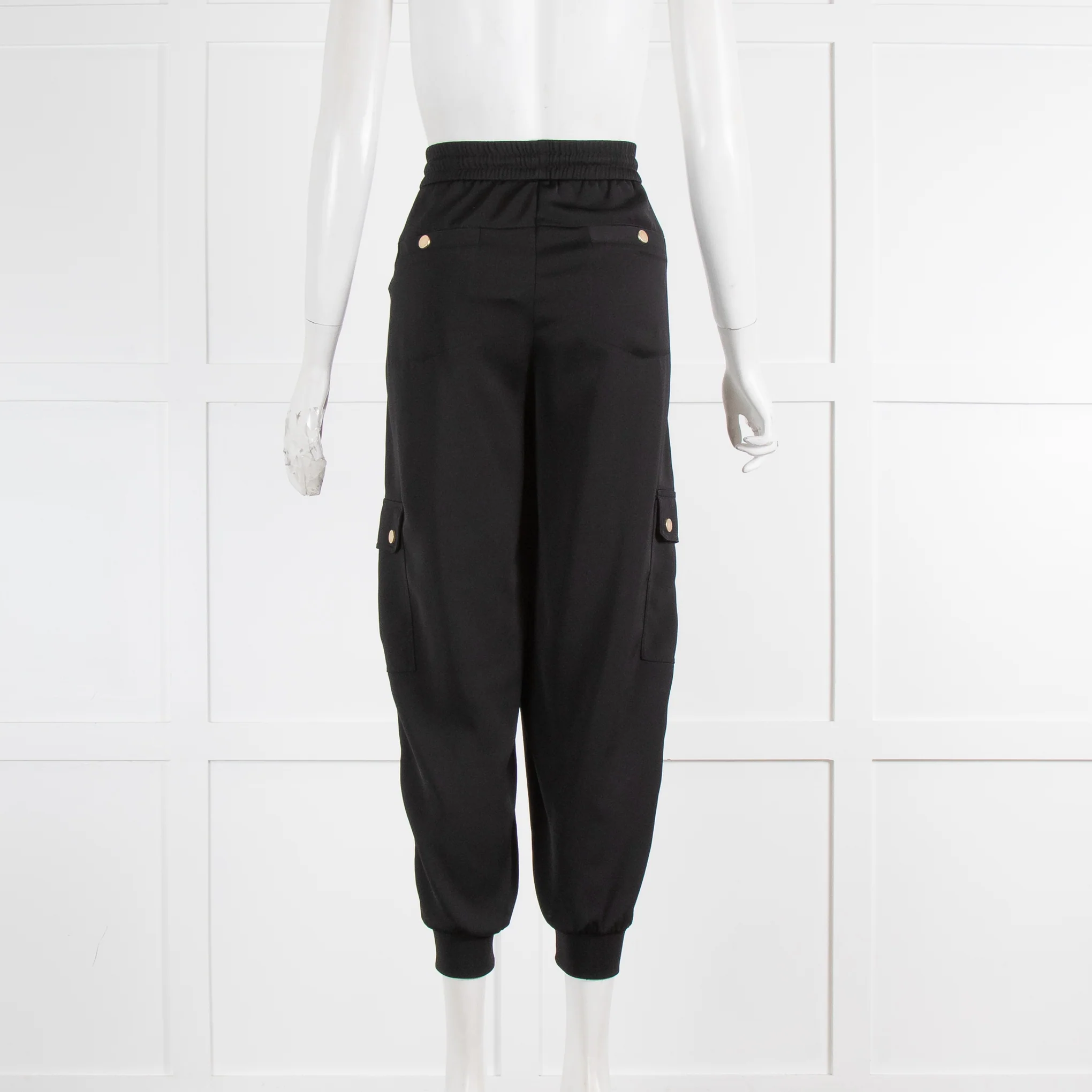 Me + Em Black Cargo Trousers With Side Pockets - Image 3