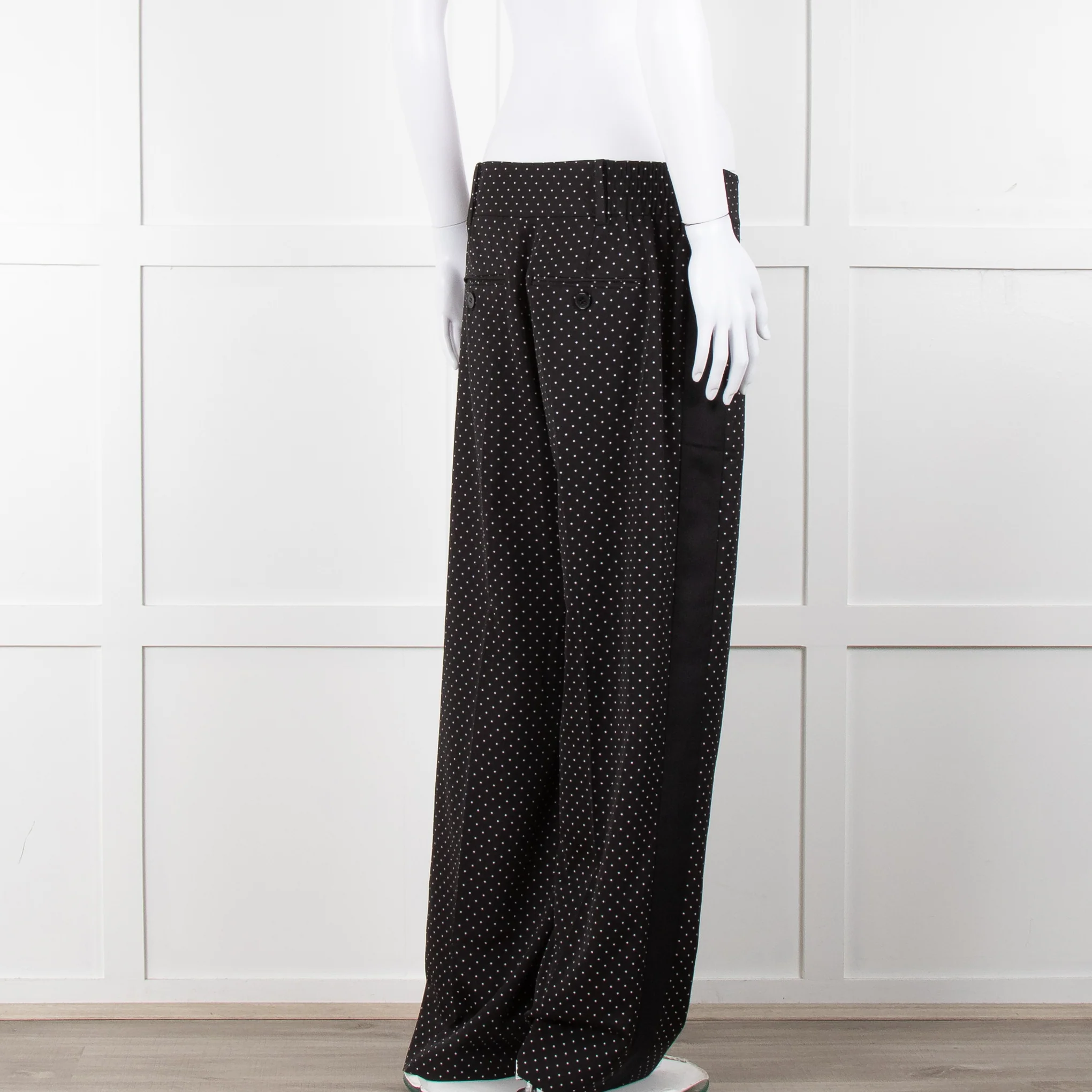 Me + Em Black Polka Dot Wide Leg Trousers - Image 4