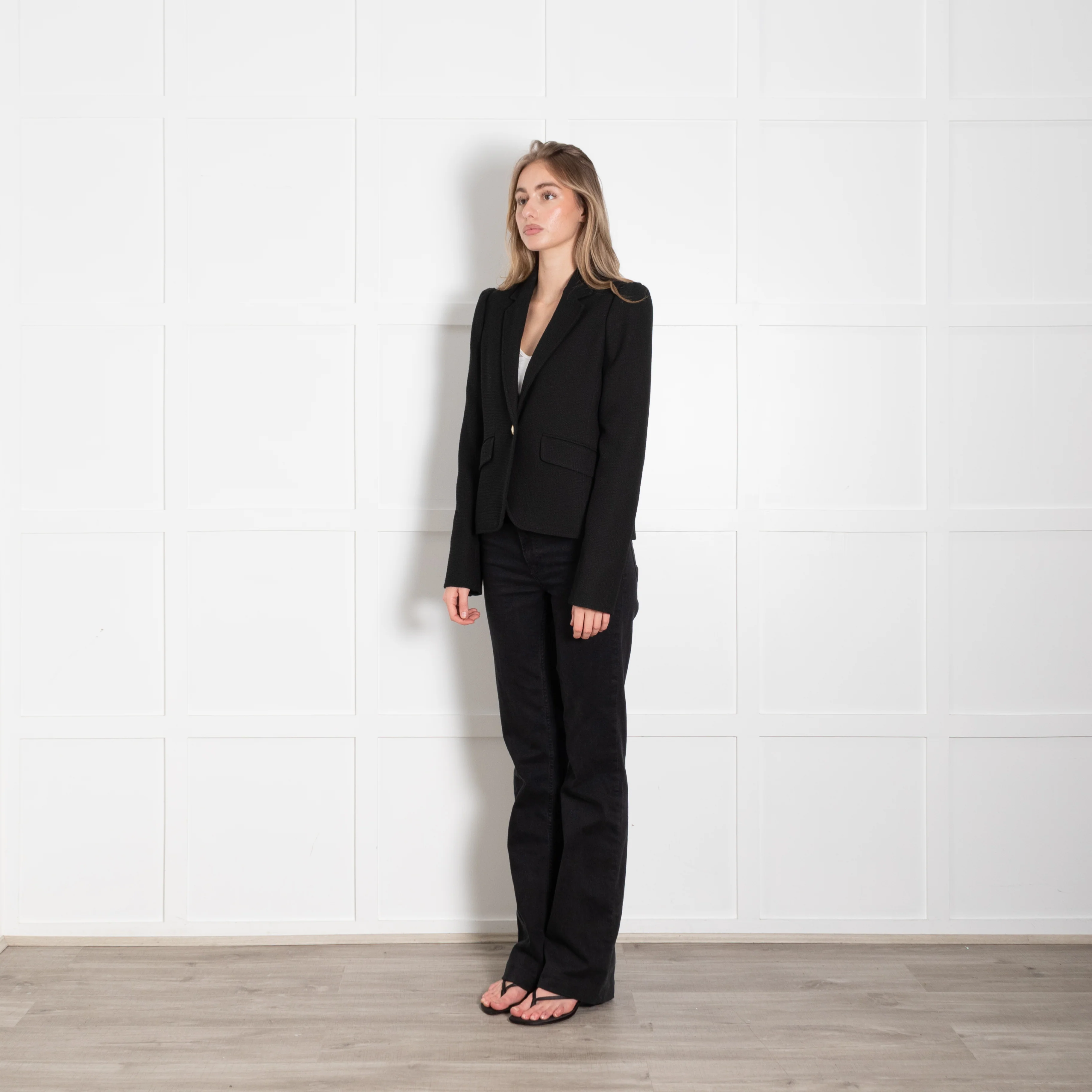 Me + Em Black Textured Blazer Jacket - Image 3