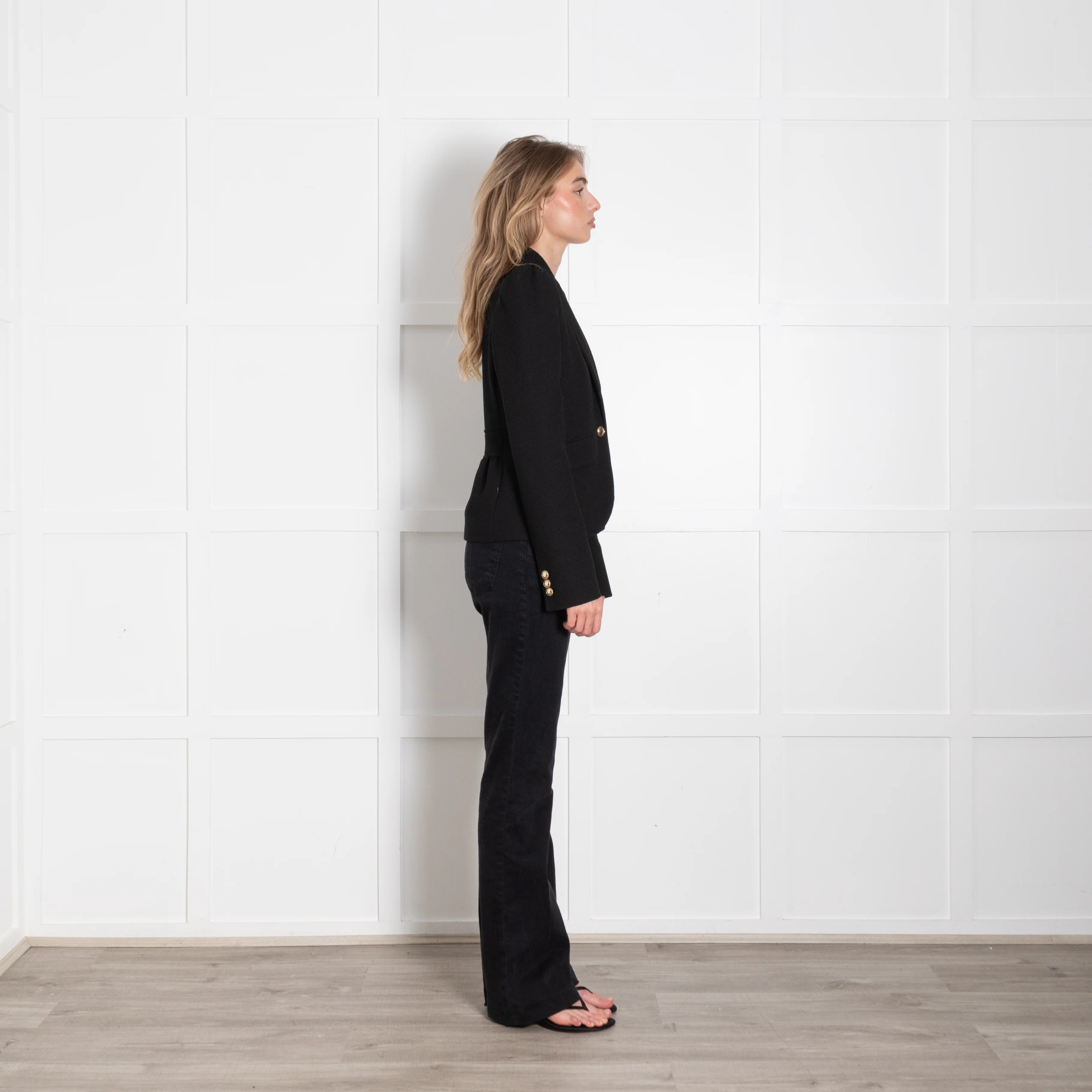 Me + Em Black Textured Blazer Jacket - Image 6