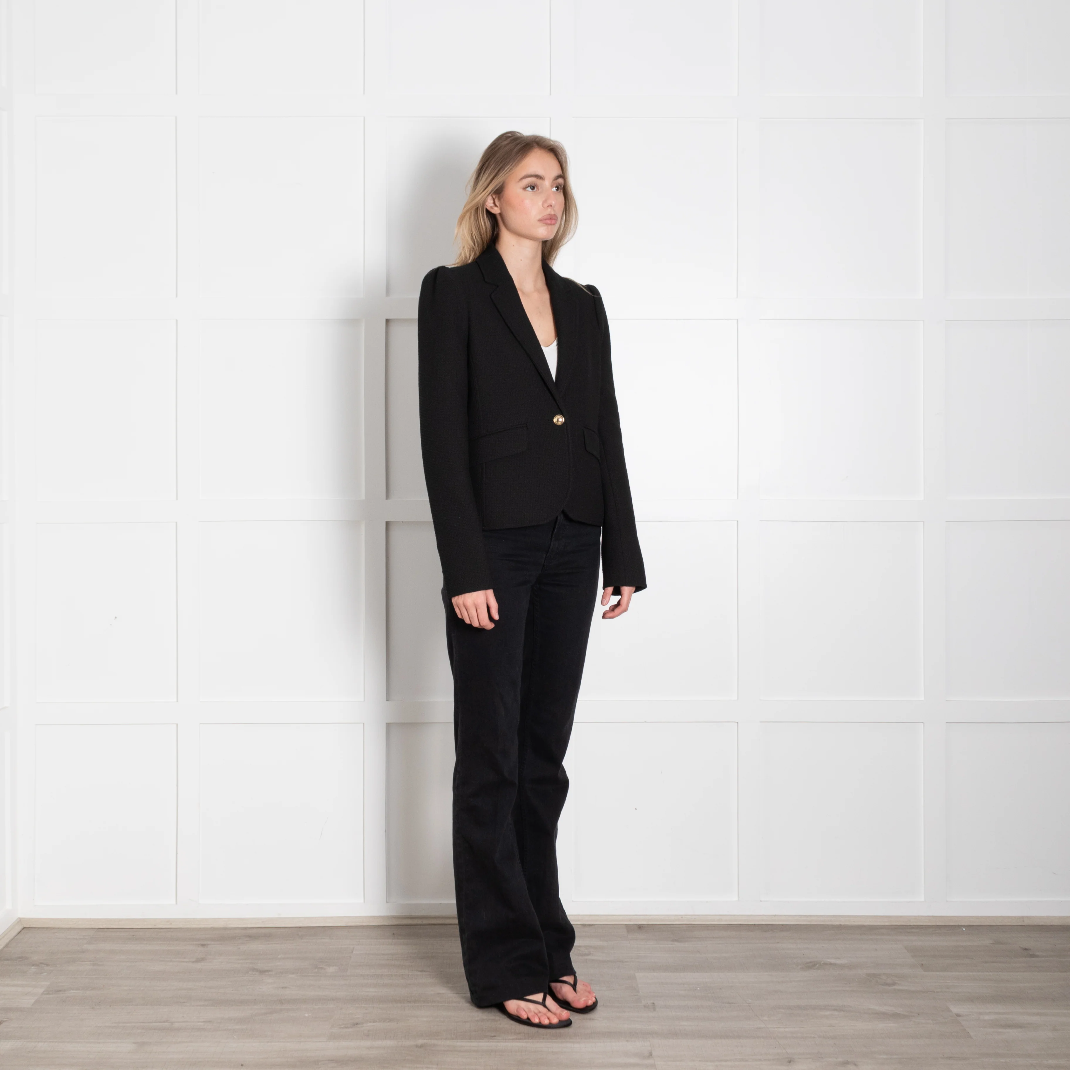 Me + Em Black Textured Blazer Jacket - Image 7