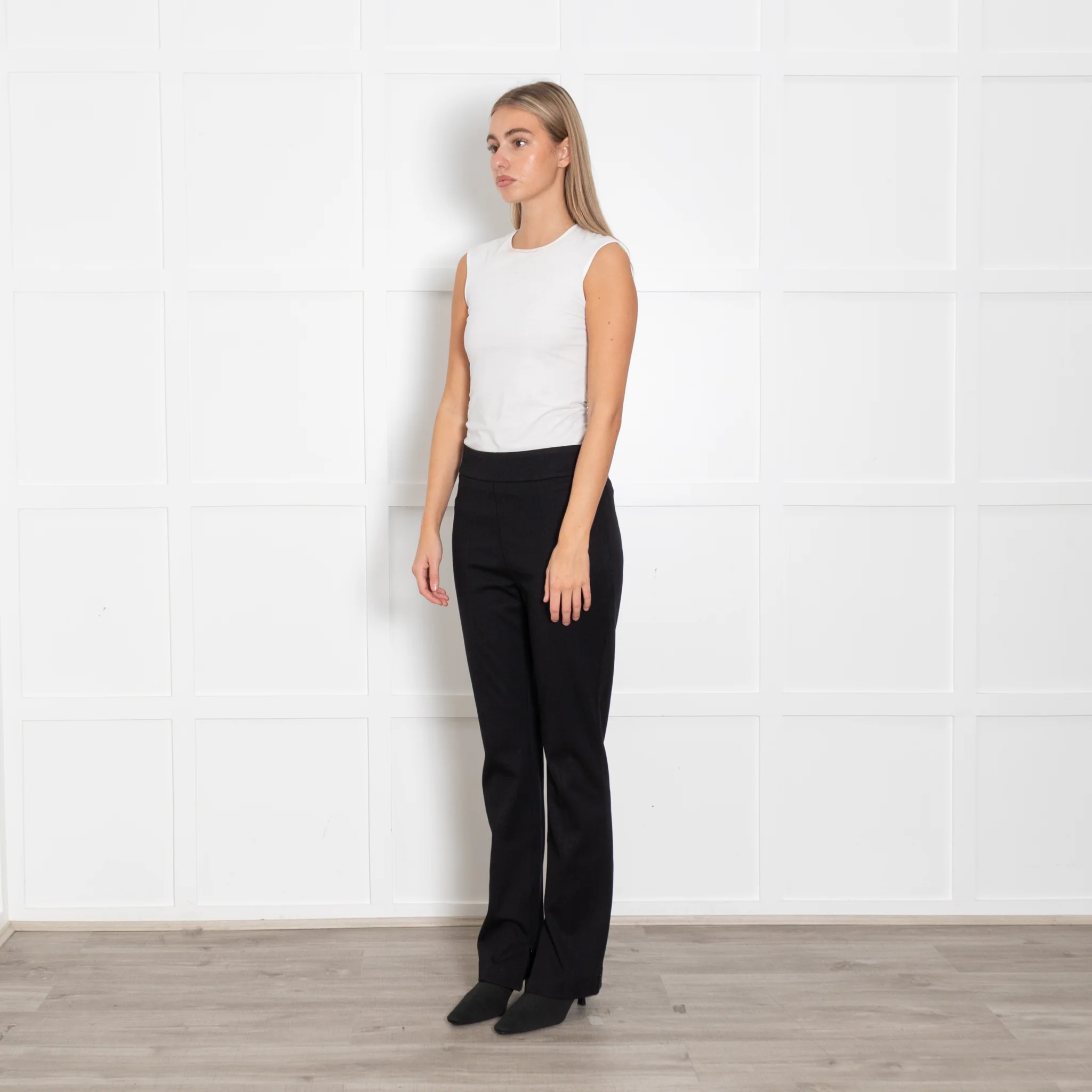 Me + Em Black Trousers With Ankle Zips - Image 3