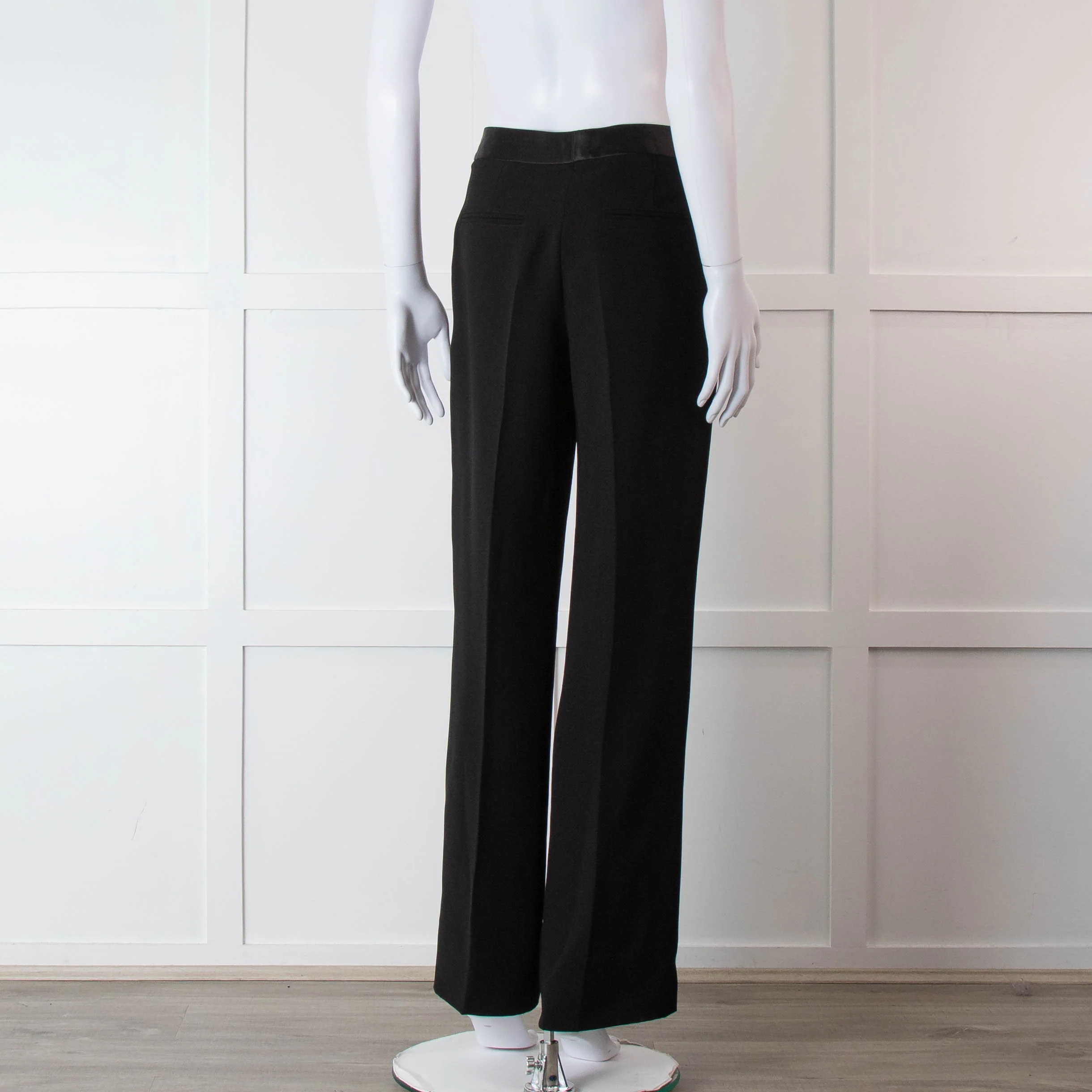 Me + Em Black Wide Leg Tuxedo Trousers - Image 4