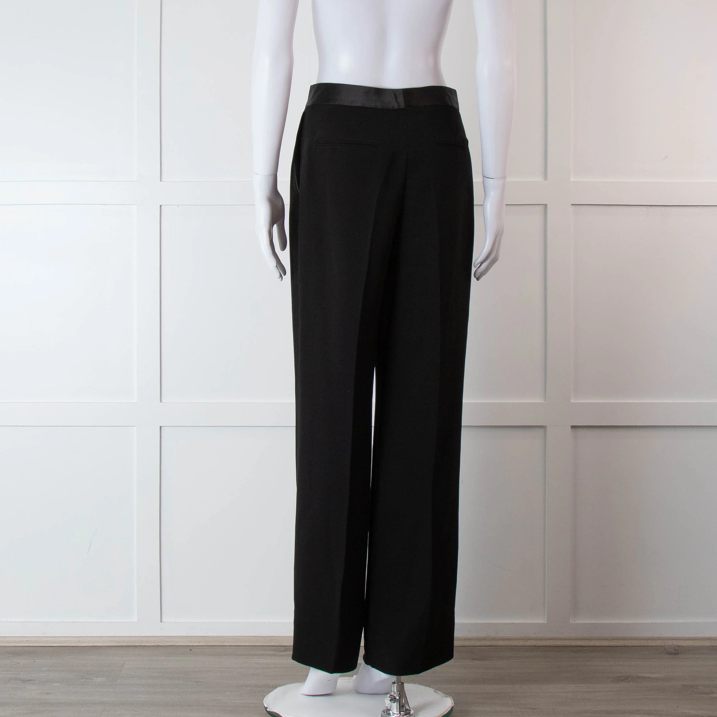 Me + Em Black Wide Leg Tuxedo Trousers - Image 5