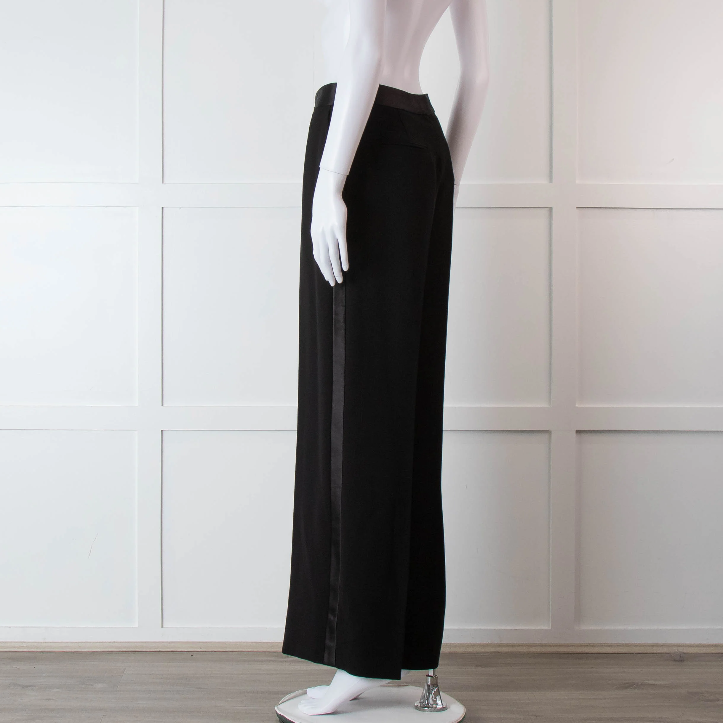 Me + Em Black Wide Leg Tuxedo Trousers - Image 6