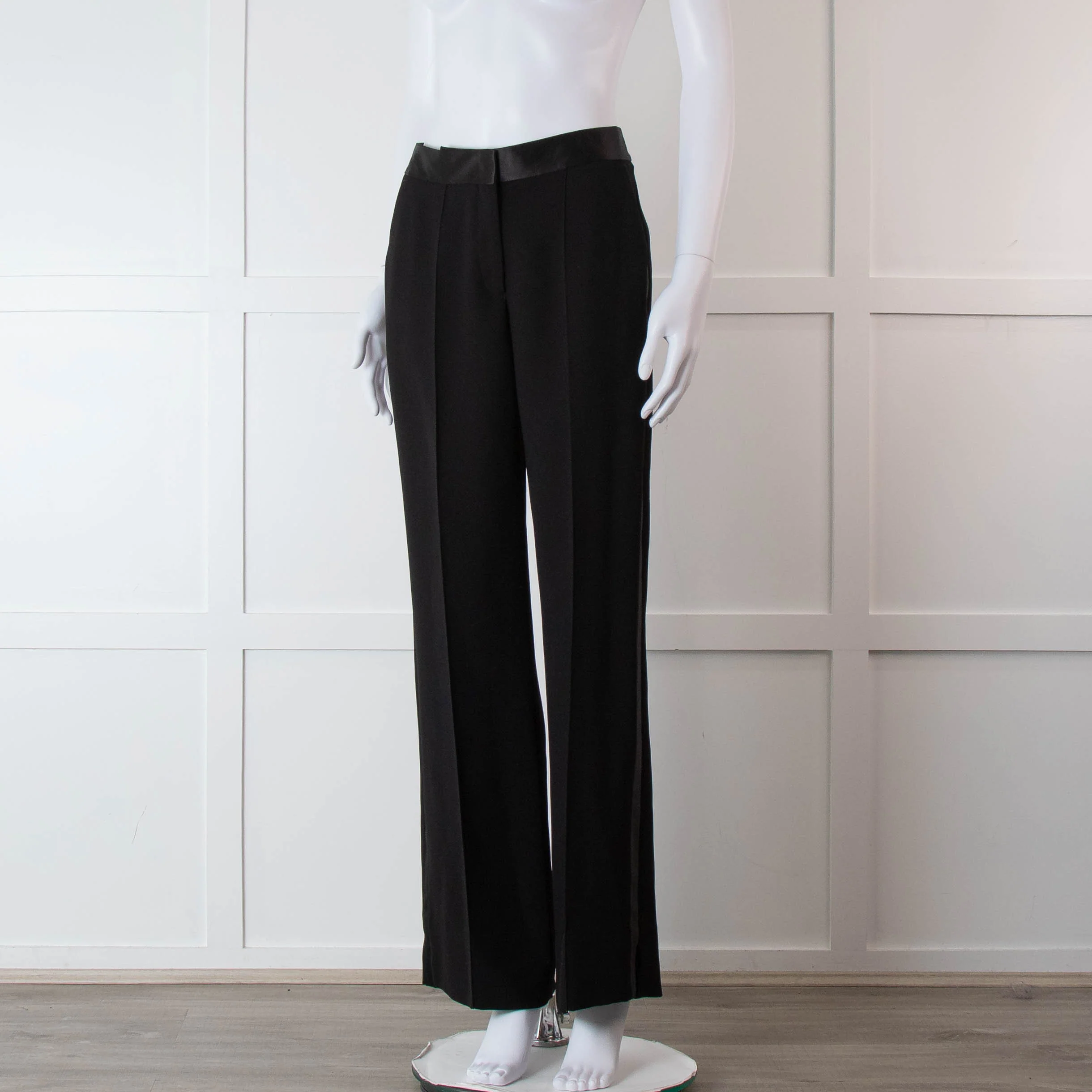 Me + Em Black Wide Leg Tuxedo Trousers - Image 8