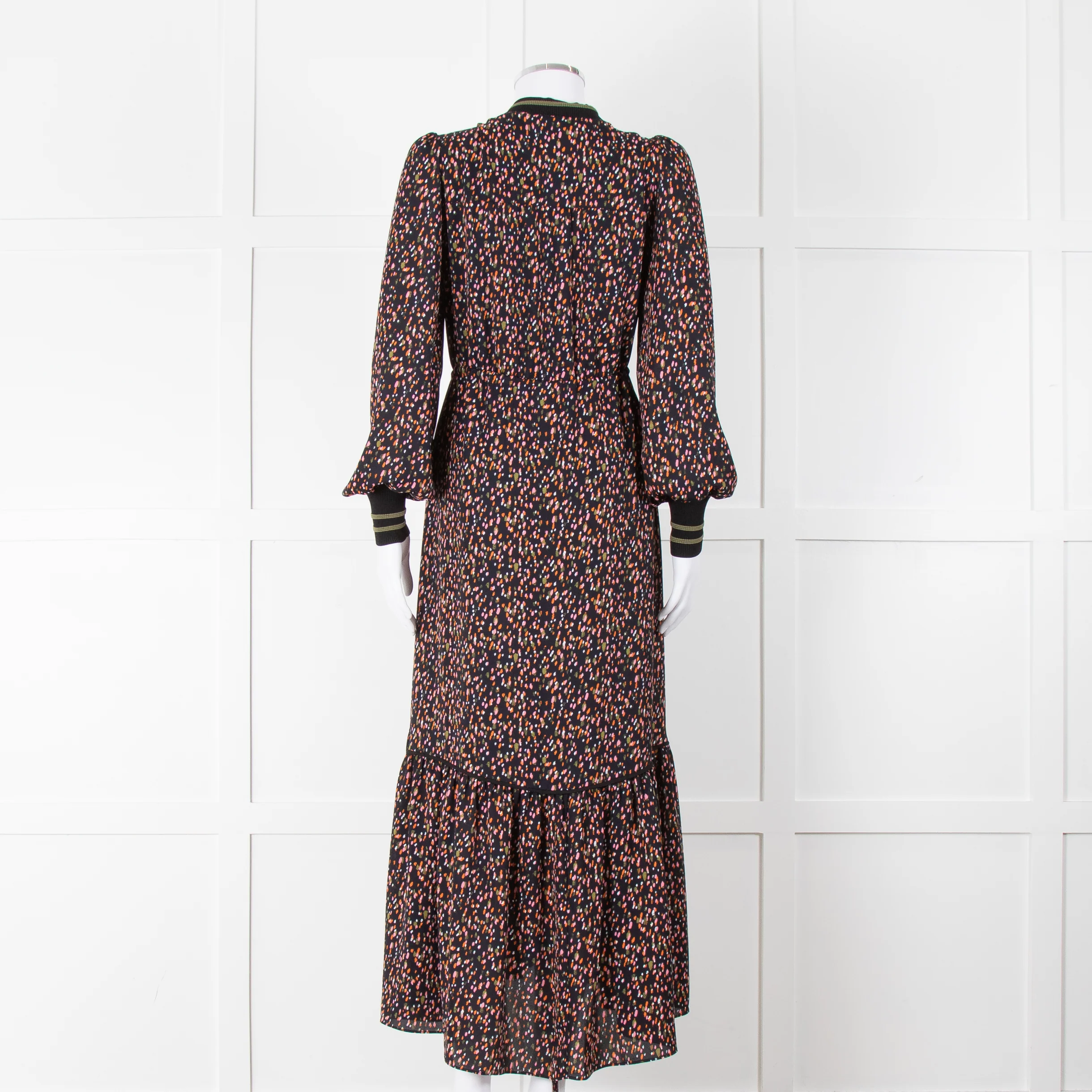 Me + Em Black Zip Front Dress With Multi Colour pattern - Image 5