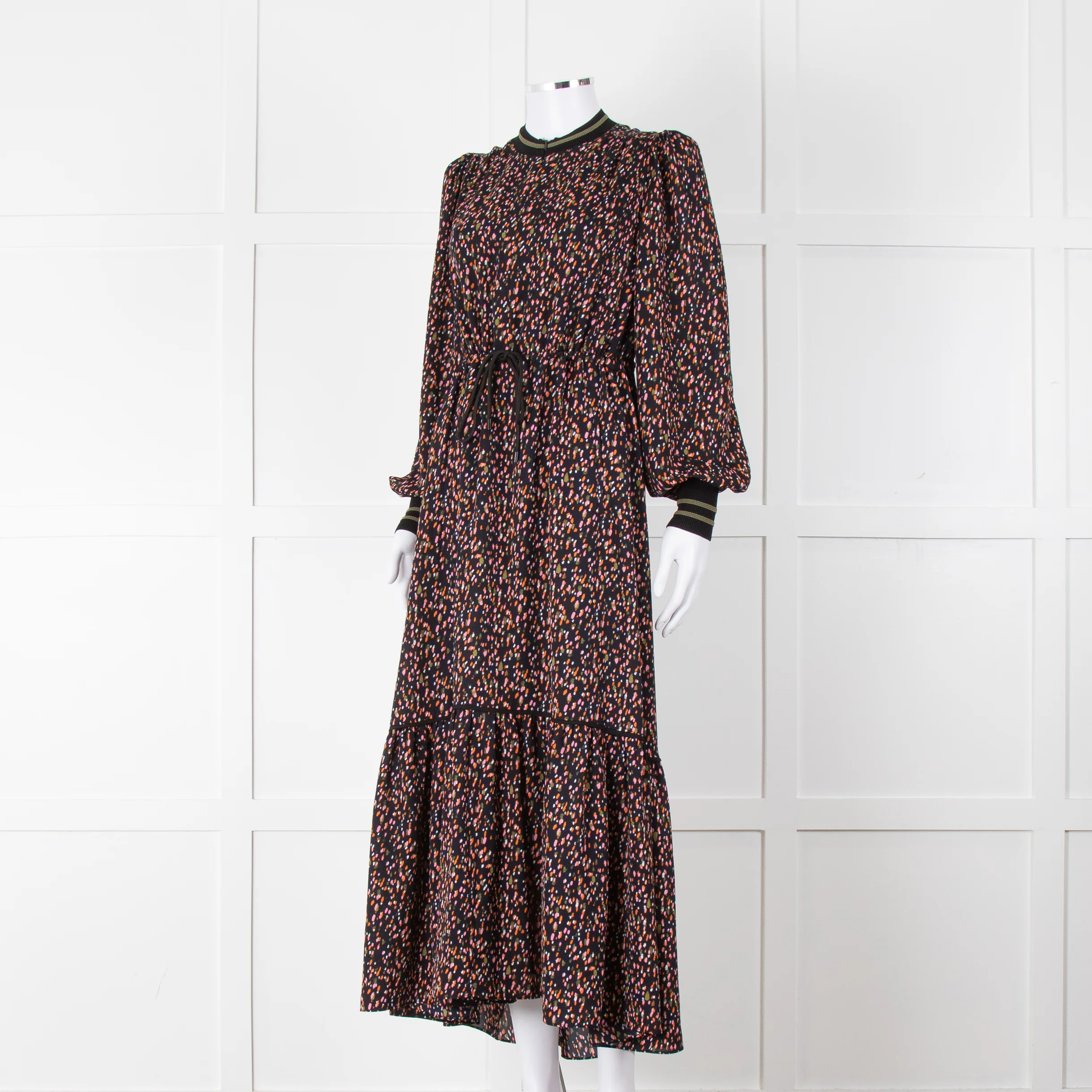Me + Em Black Zip Front Dress With Multi Colour pattern - Image 8