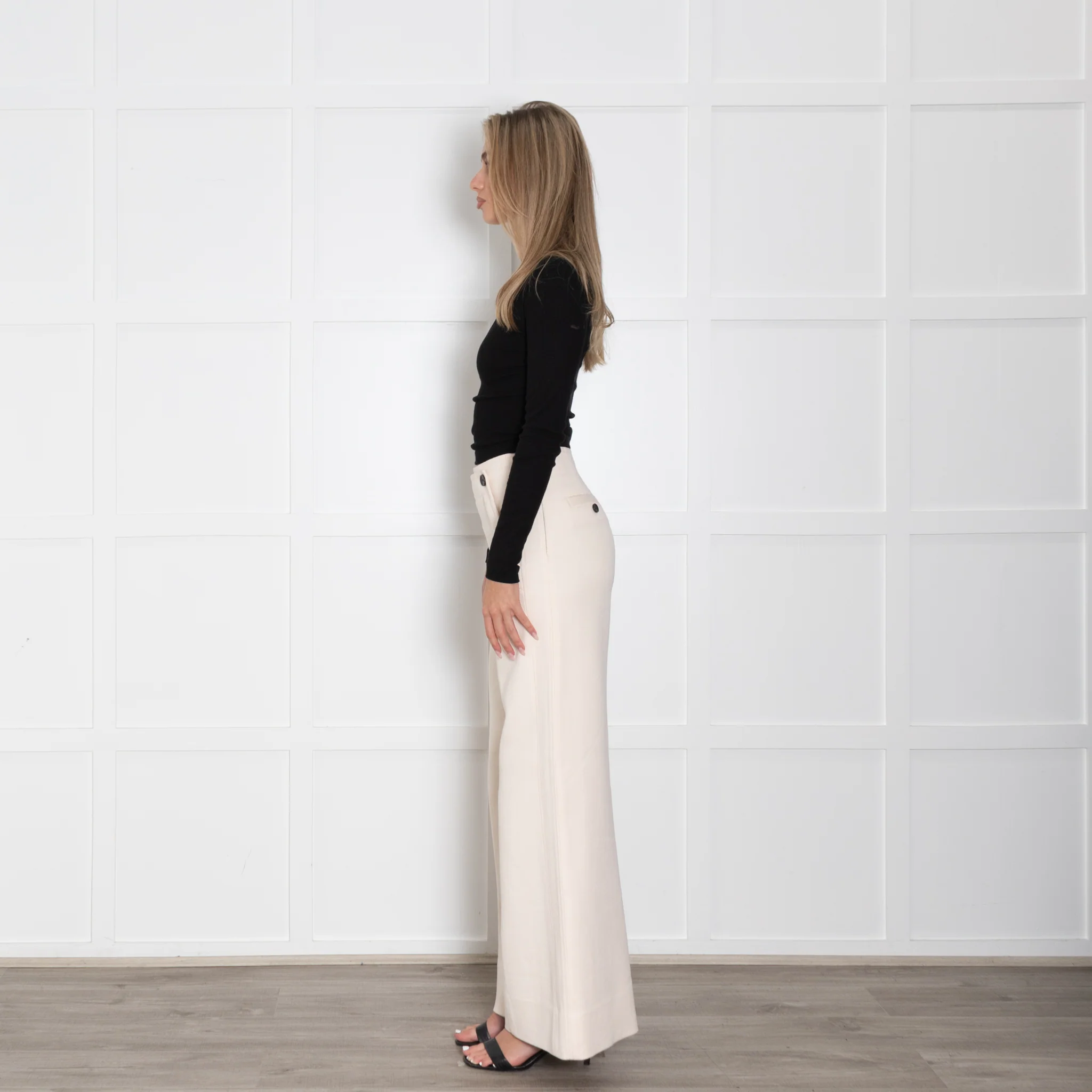 Me + Em Cream Bib Front Trousers - Image 4
