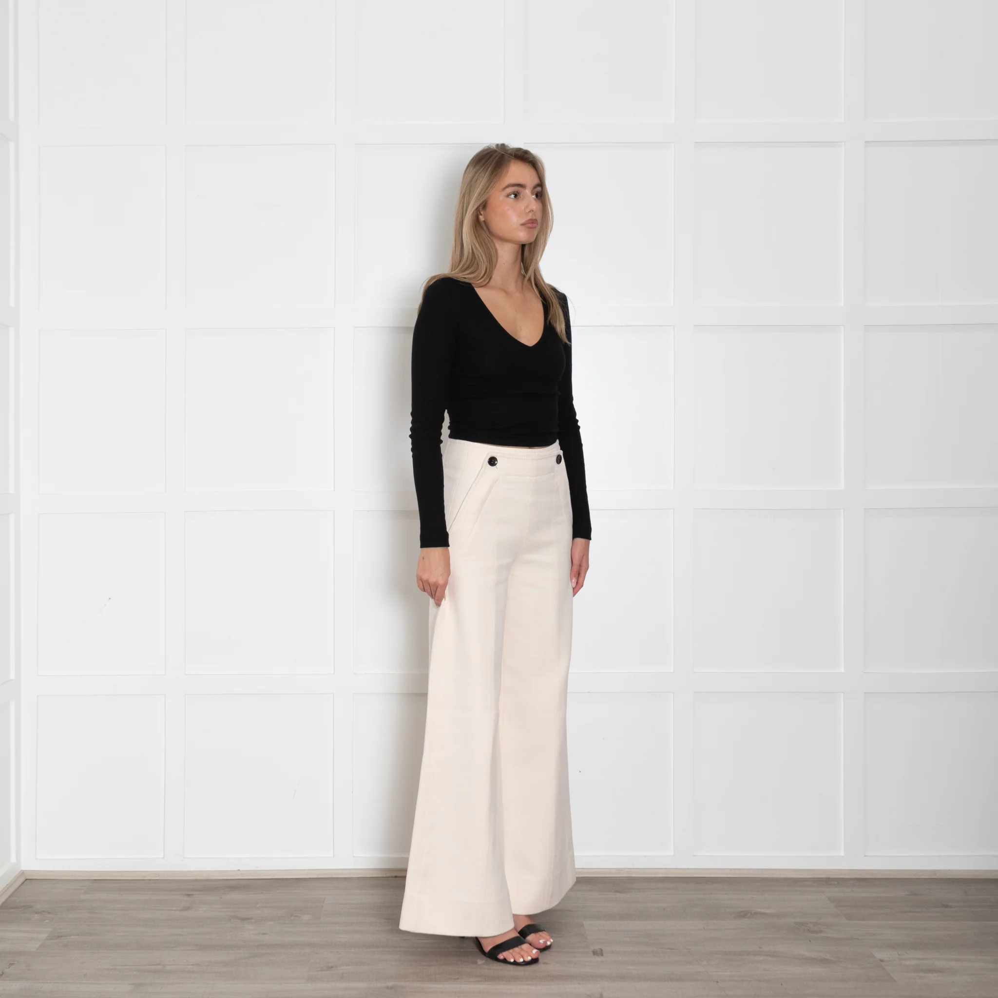 Me + Em Cream Bib Front Trousers - Image 7