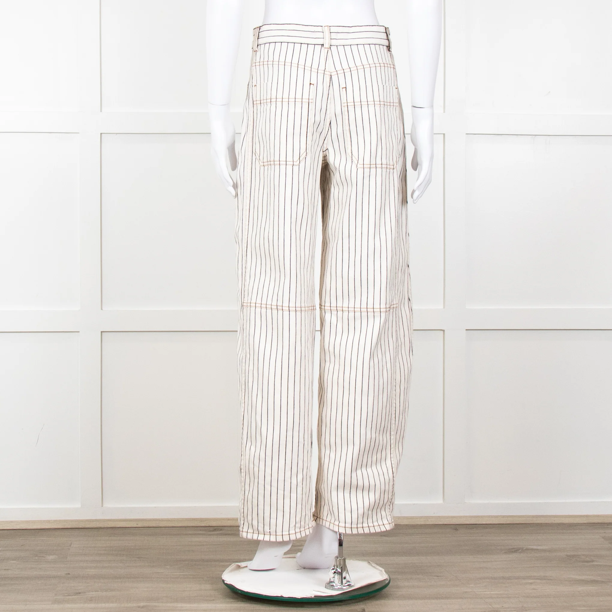 Me + Em Cream Black Stripe Barrel Jean - Image 5