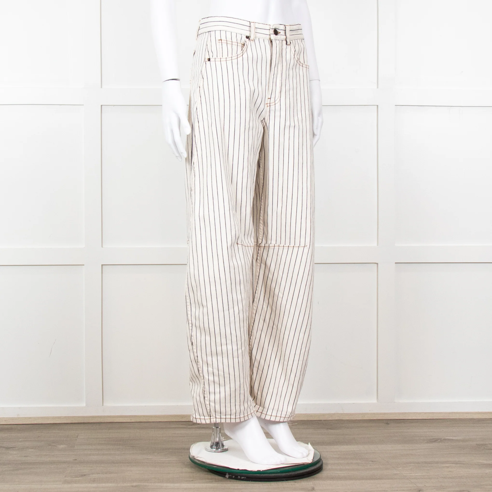 Me + Em Cream Black Stripe Barrel Jean - Image 8