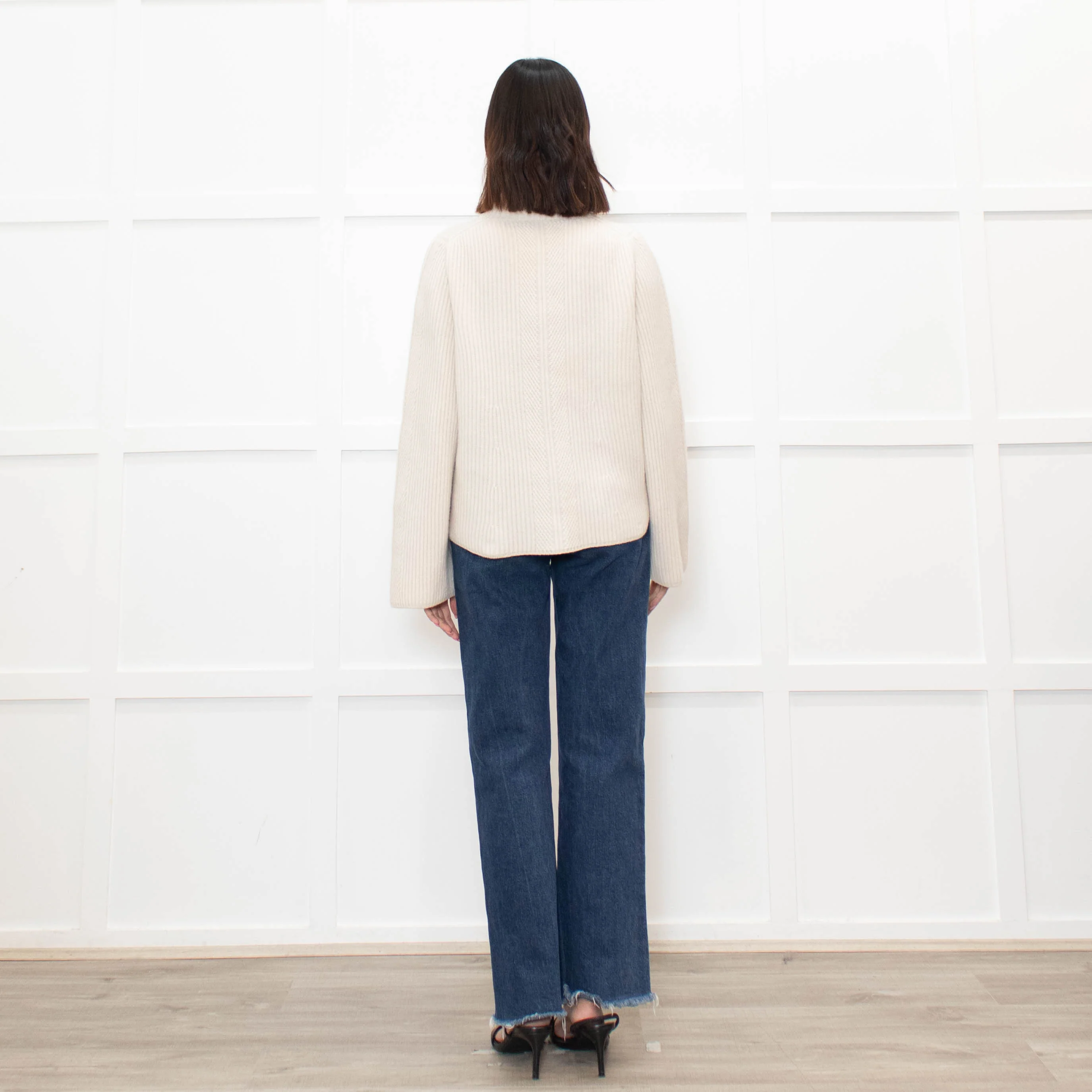 Me + Em Cream Chunky Rib Jumper with Wide Cuffs - Image 5