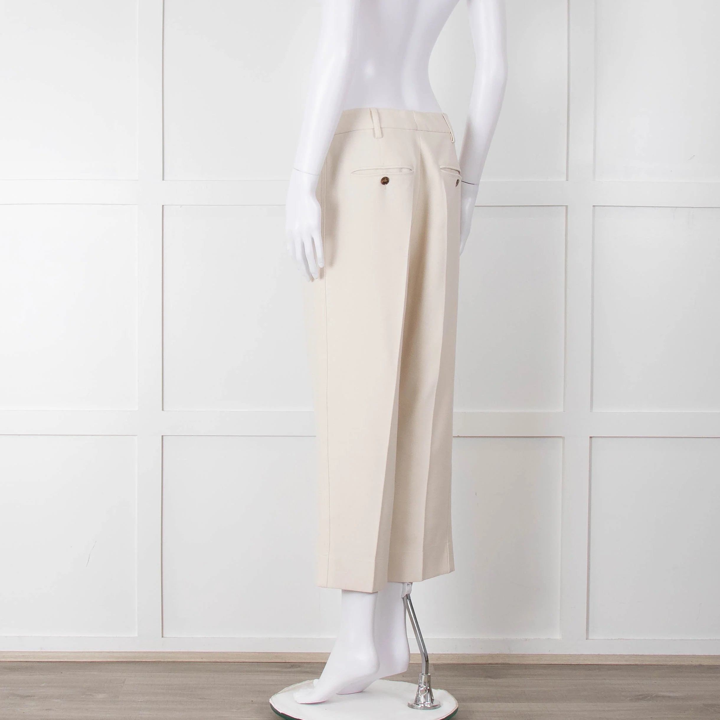 Me + Em Cream Cropped Back Pocket Trousers - Image 6