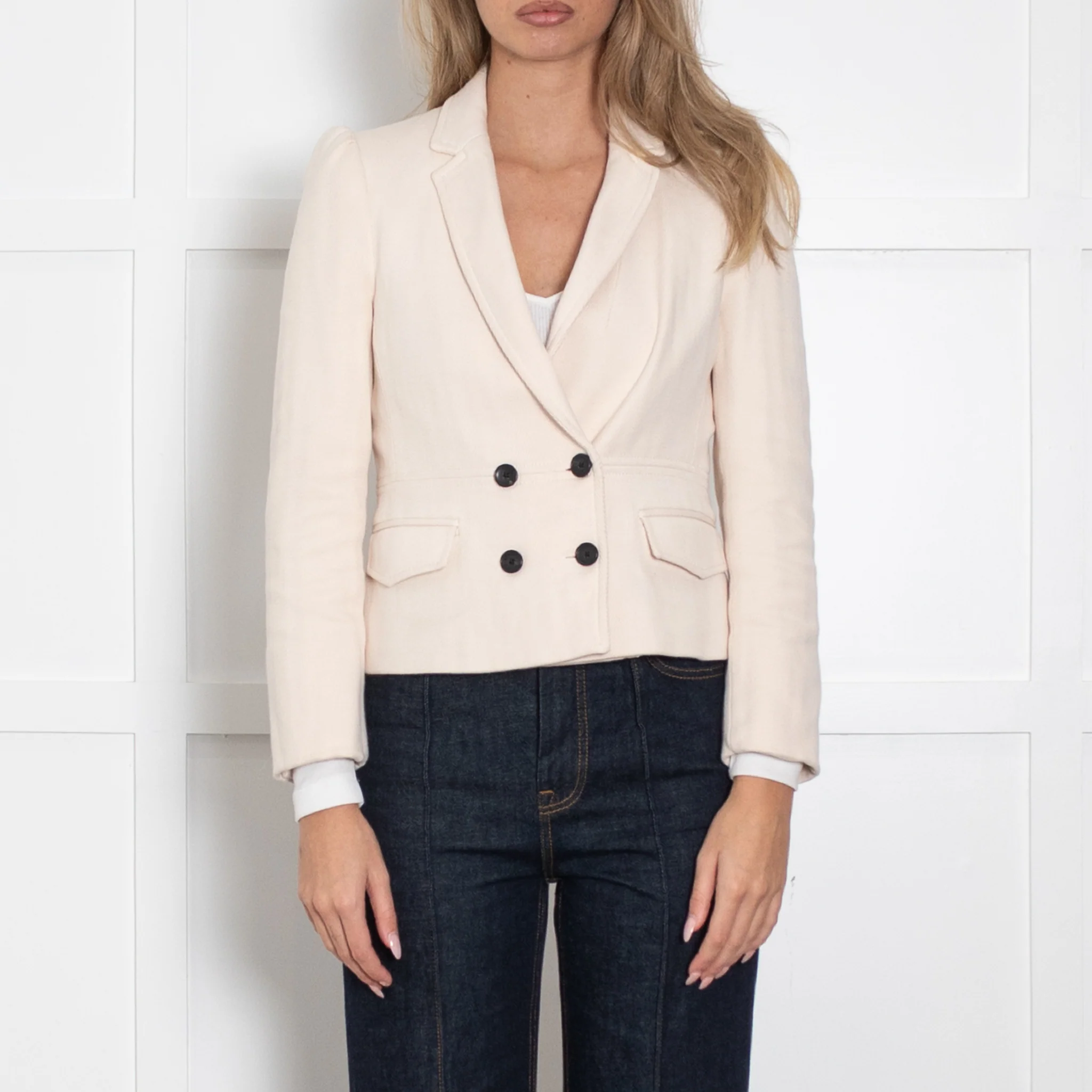 Me + Em Cream Jacket With Peplum - Image 2