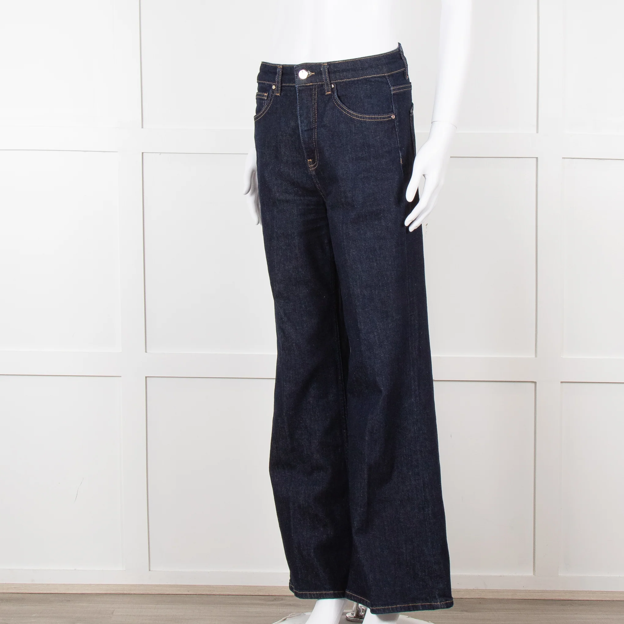 Me + Em Dark Blue Wide Leg Jeans - Image 2