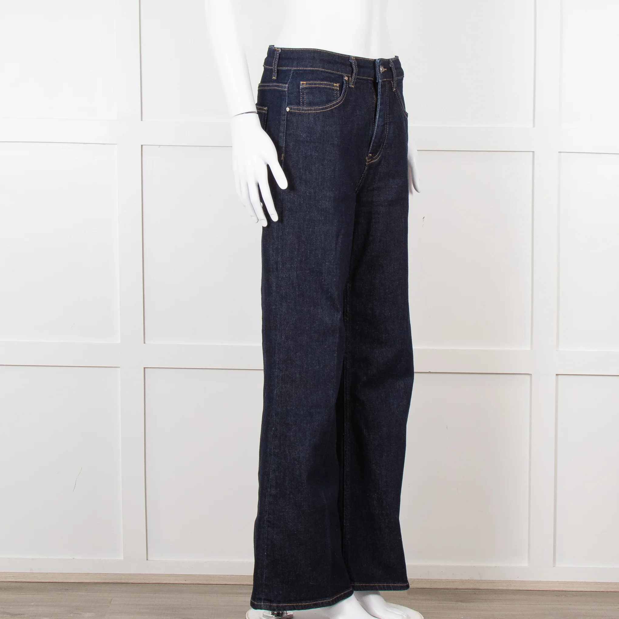 Me + Em Dark Blue Wide Leg Jeans - Image 8