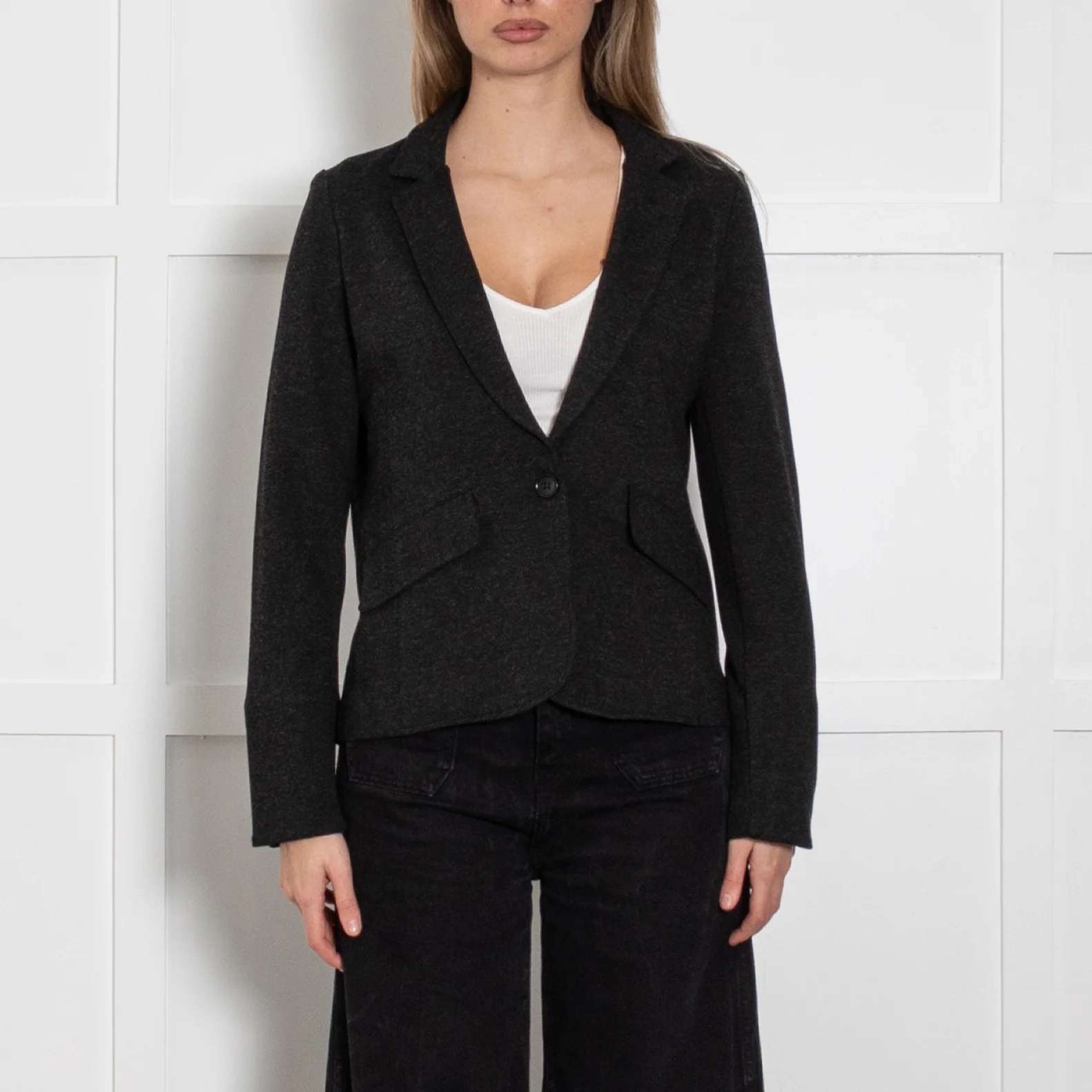 Me + Em Dark Grey Marl Blazer Jacket - Image 2