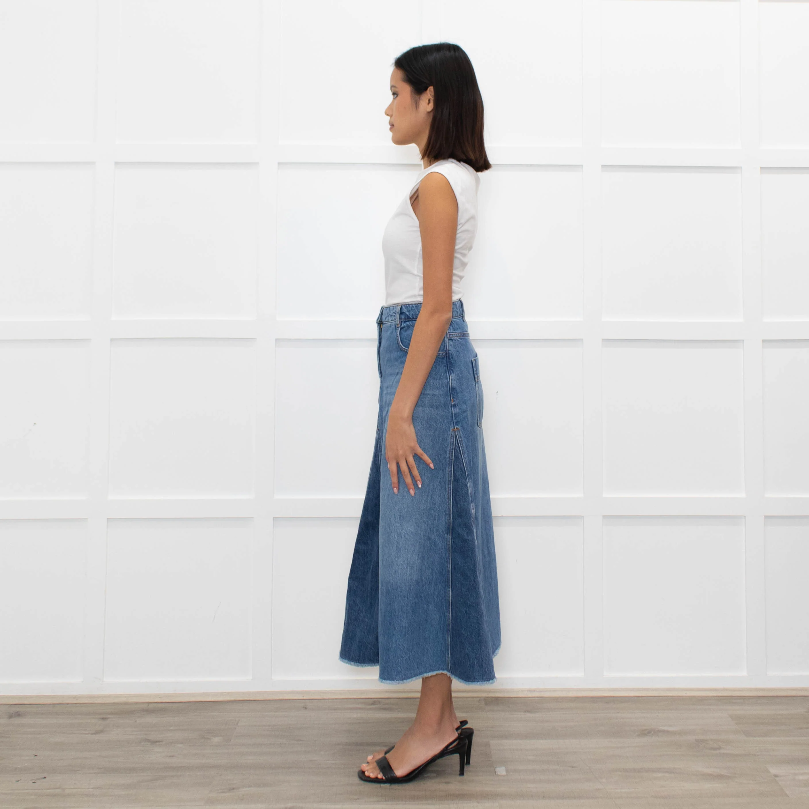 Me + Em Denim Midi Skirt - Image 5