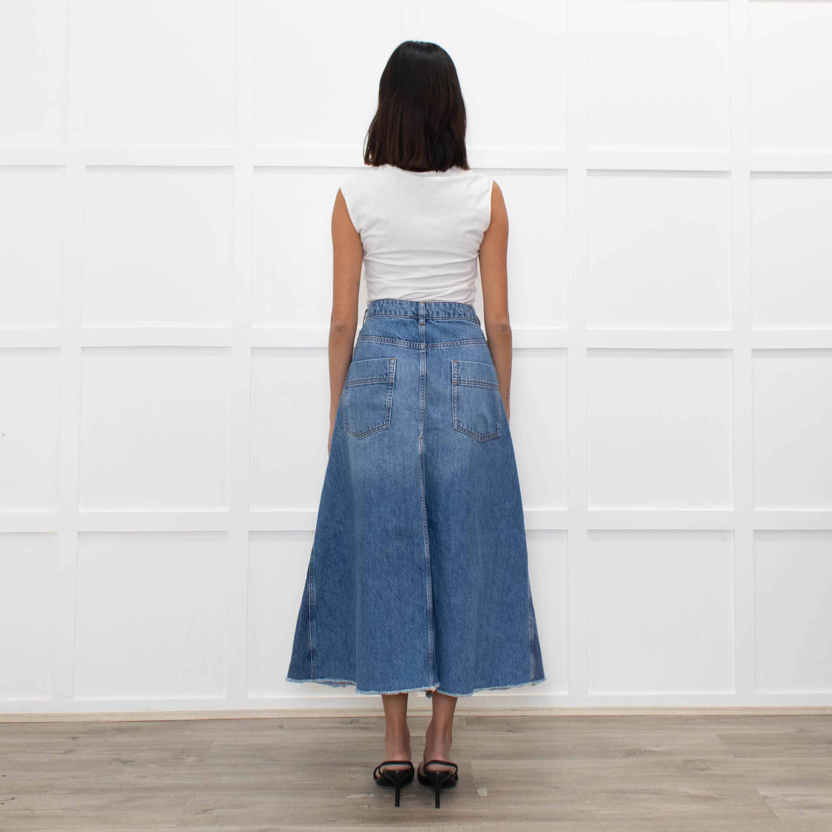 Me + Em Denim Midi Skirt - Image 7